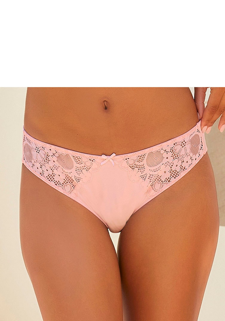 petite fleur Slip, (3 St.), mit leicht transparenter Jacquardspitze an den Seiten