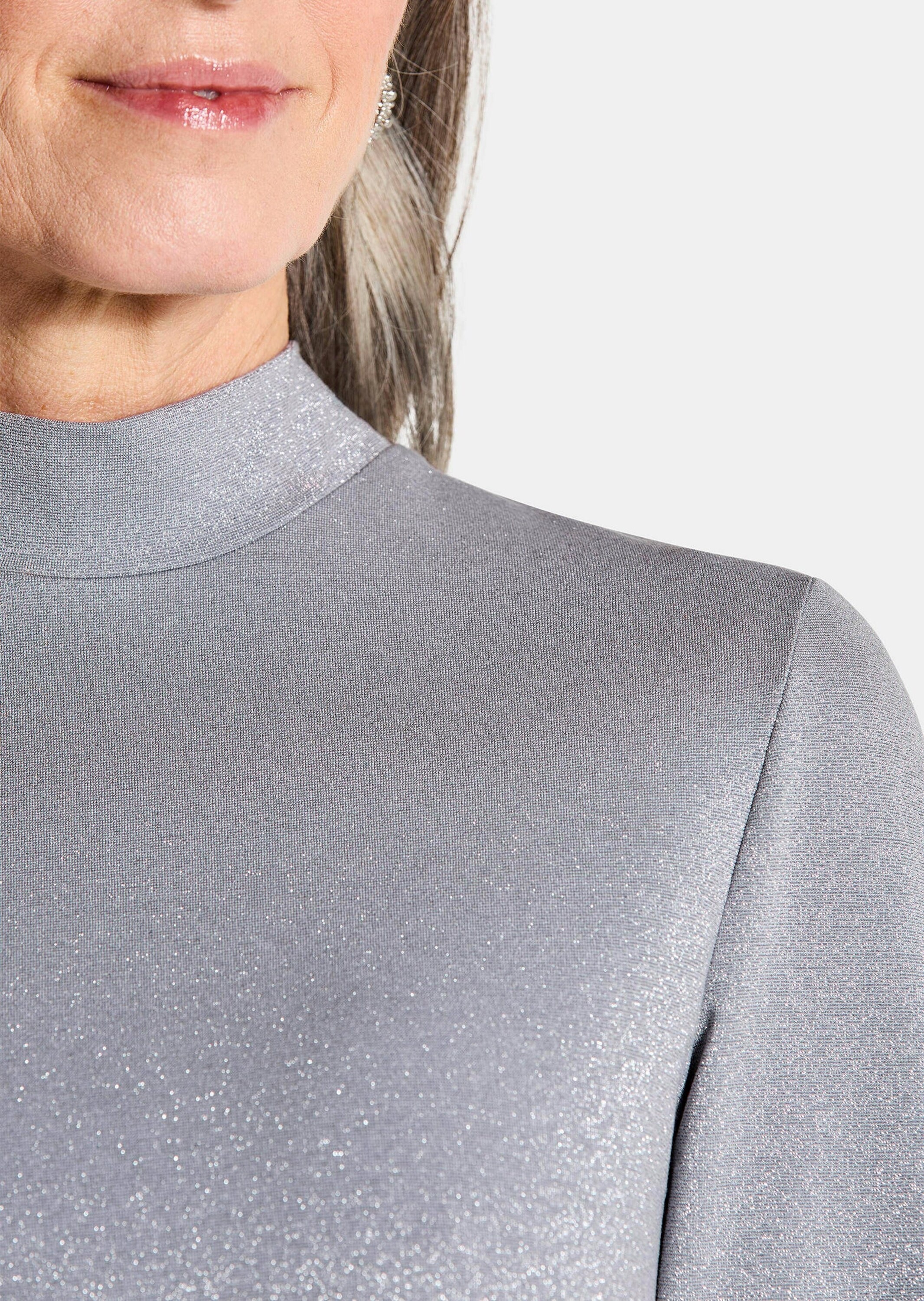 GOLDNER Langarmshirt »Shirt aus glänzendem Viskose-Jersey«