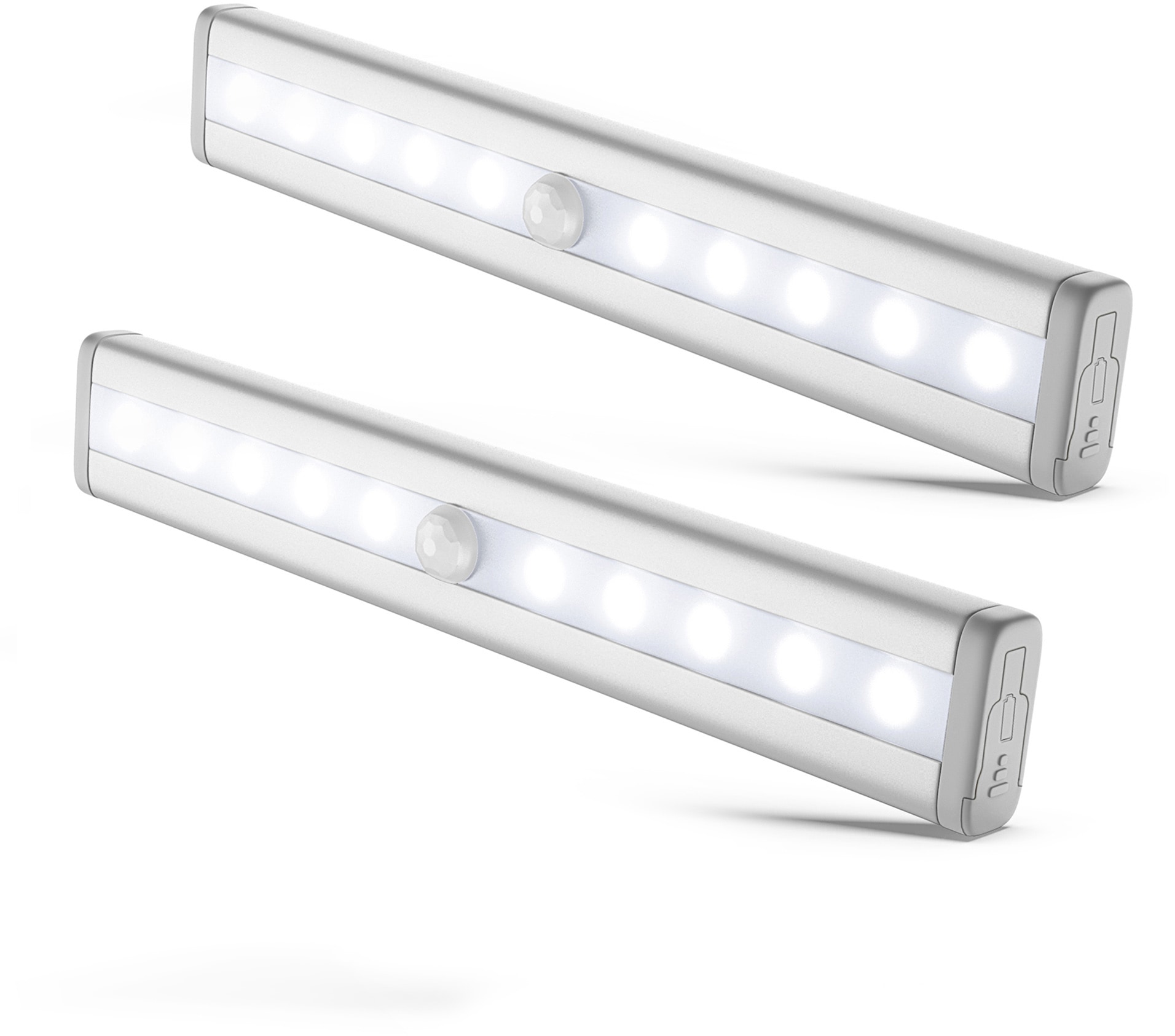 B.K.Licht LED Lichtleiste »Apollo«, 10 flammig, Leuchtmittel LED-Board | LED fest integriert, LED Schrankbeleuchtung, Bewegungsmelder, Selbstklebend, 2er Set