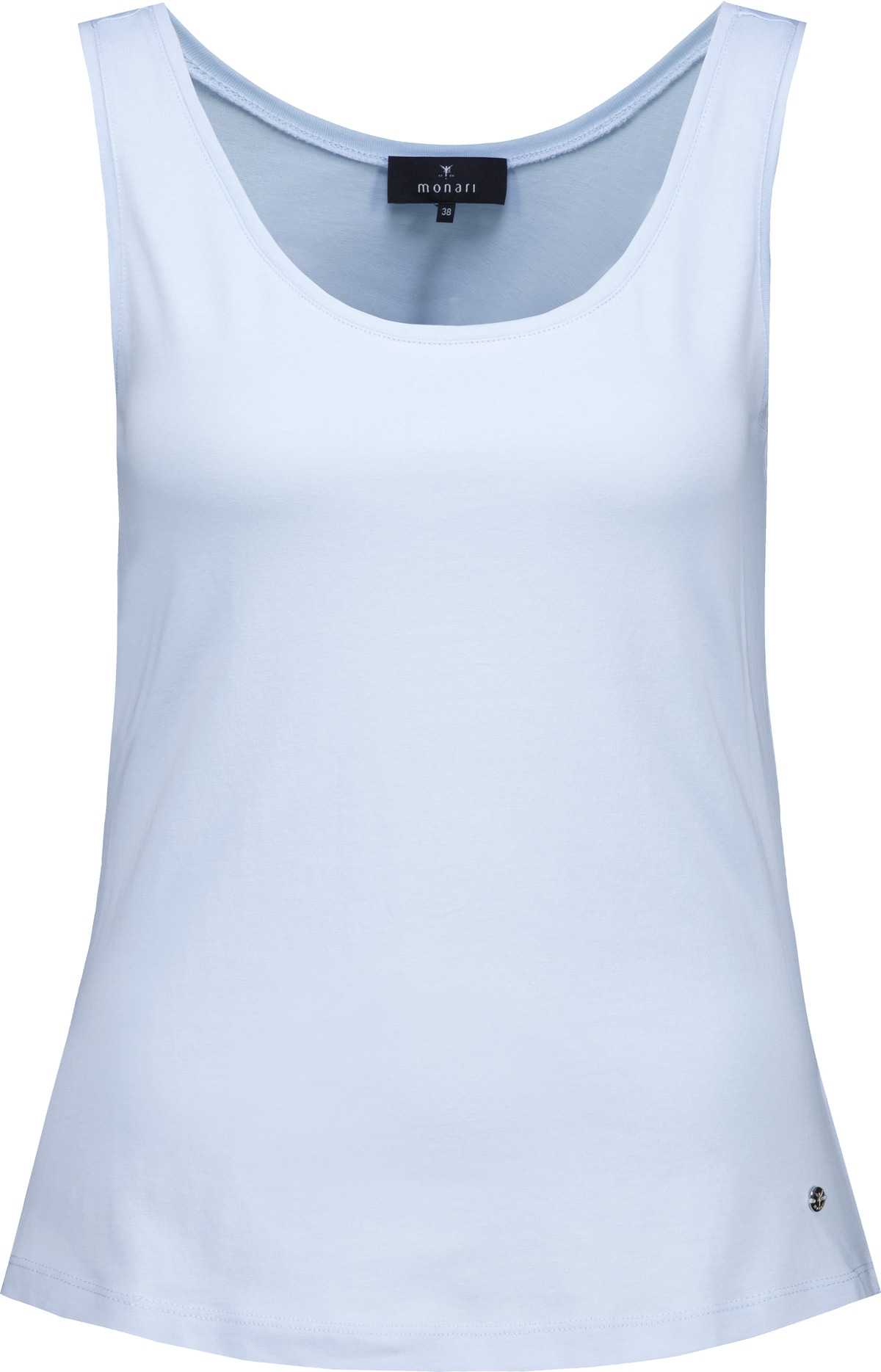 Monari Tanktop »Top Basic« Körpernahe Passform mit tiefem Rundhalsausschnitt