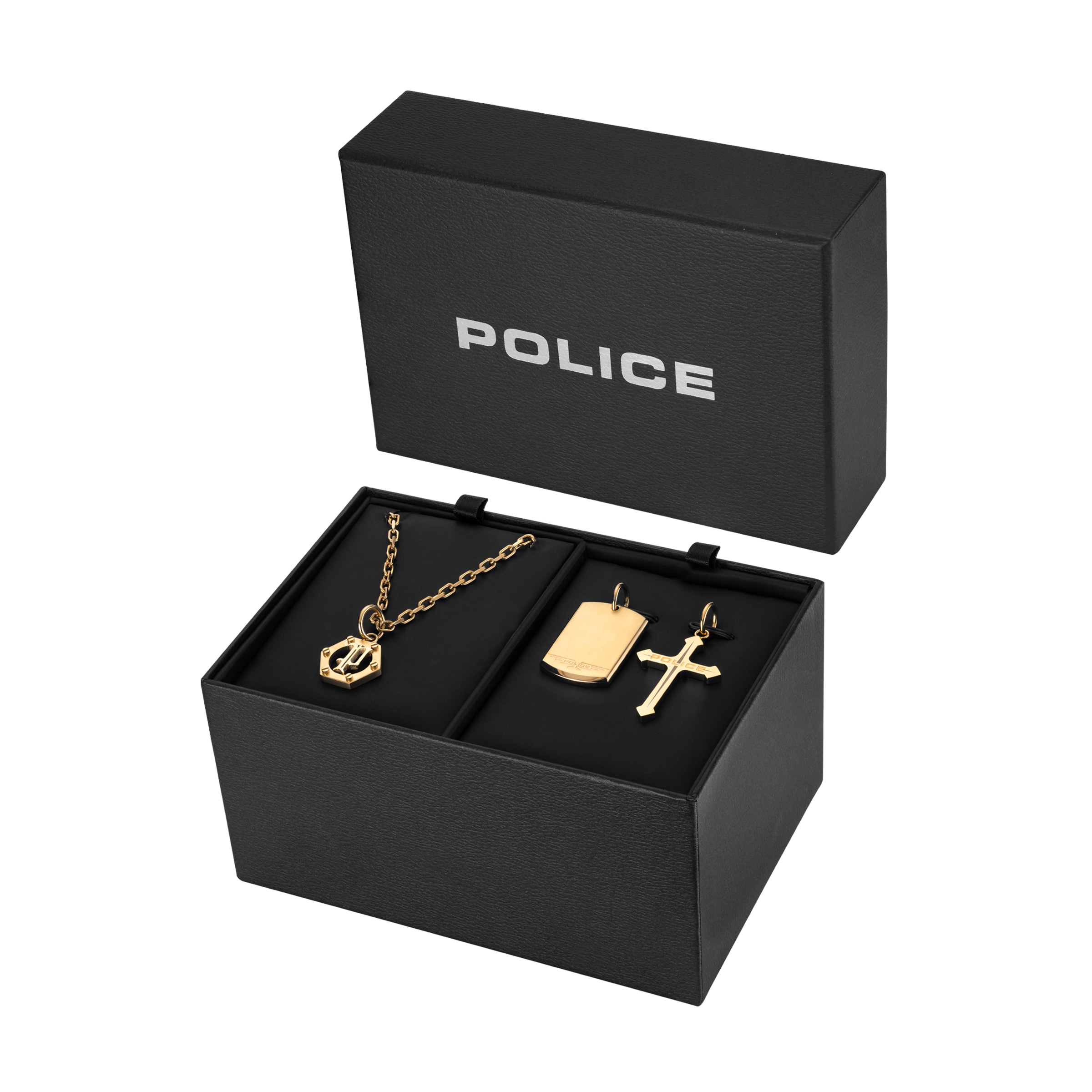 Police Kette mit Anhänger »Triplelock Dog Tag Kreuz«
