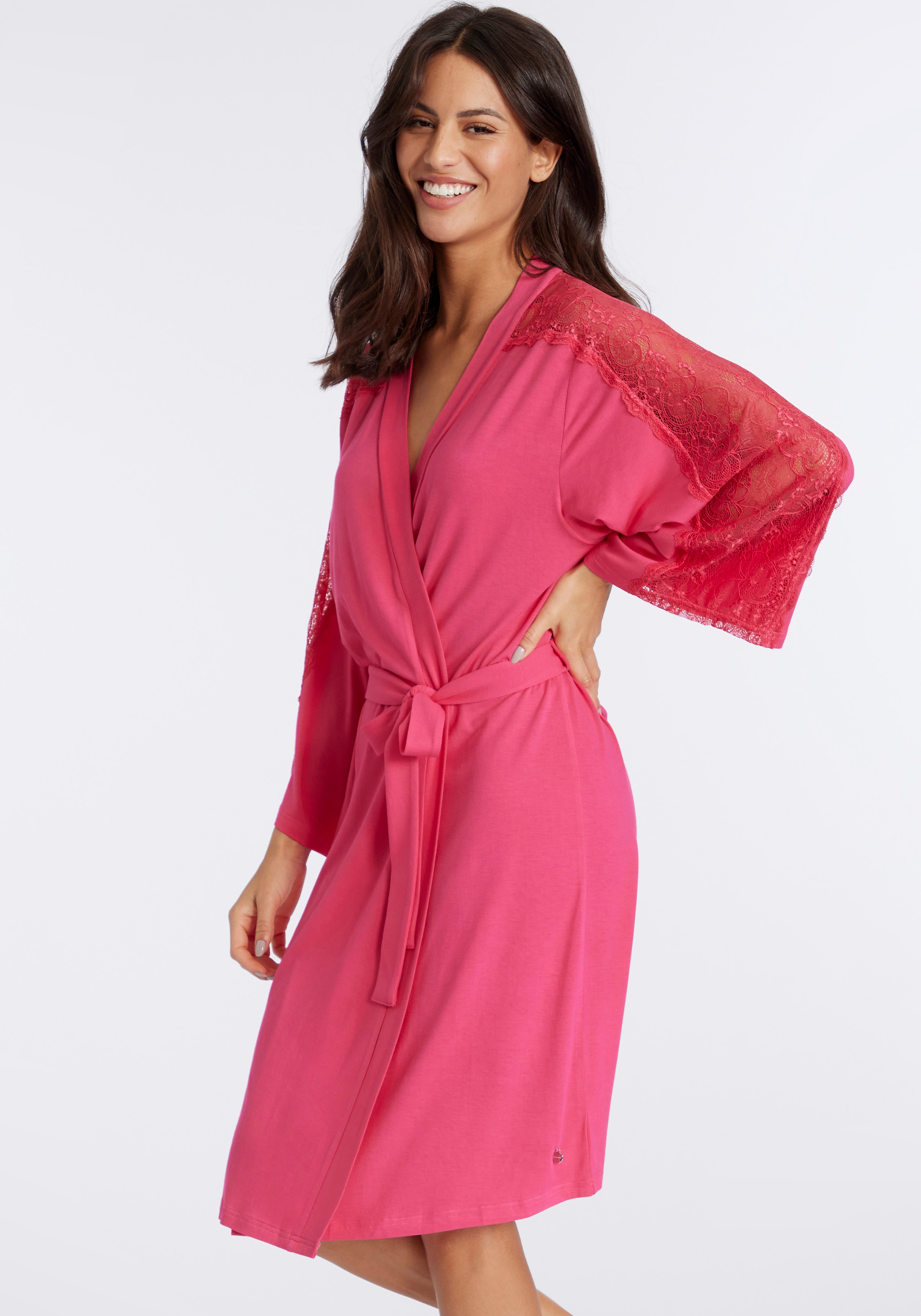 LASCANA Kimono, mit schönen Spitzendetails