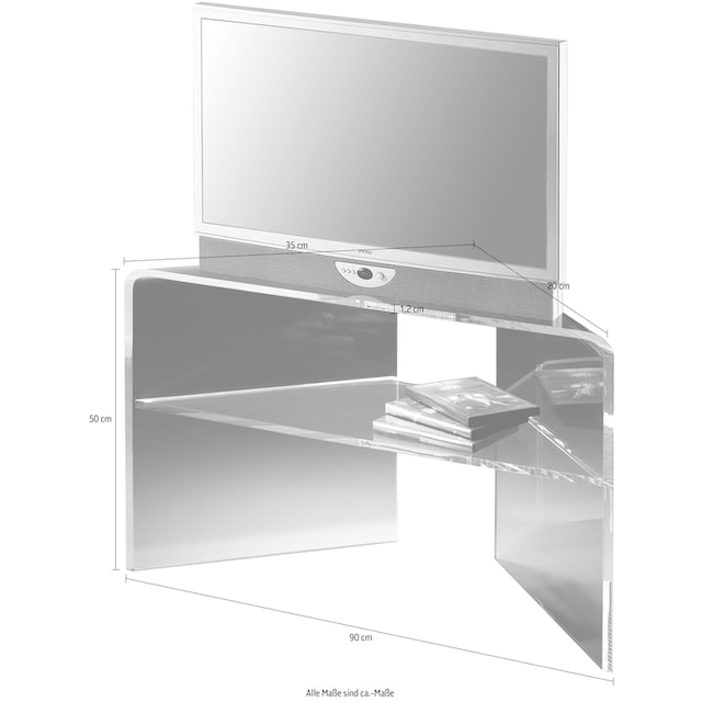 Places of Style TV-Board »Remus«, mit Ablage, aus Acrylglas auf Raten  bestellen