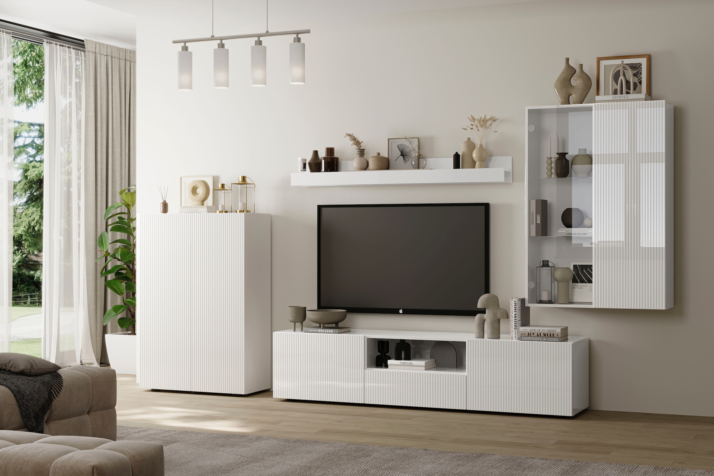Home affaire Wohnwand »Rio, 4tlg. Breite 300 cm, modernes, elegantes Wohnzimmer-Set« 4 Stk. tlg.
