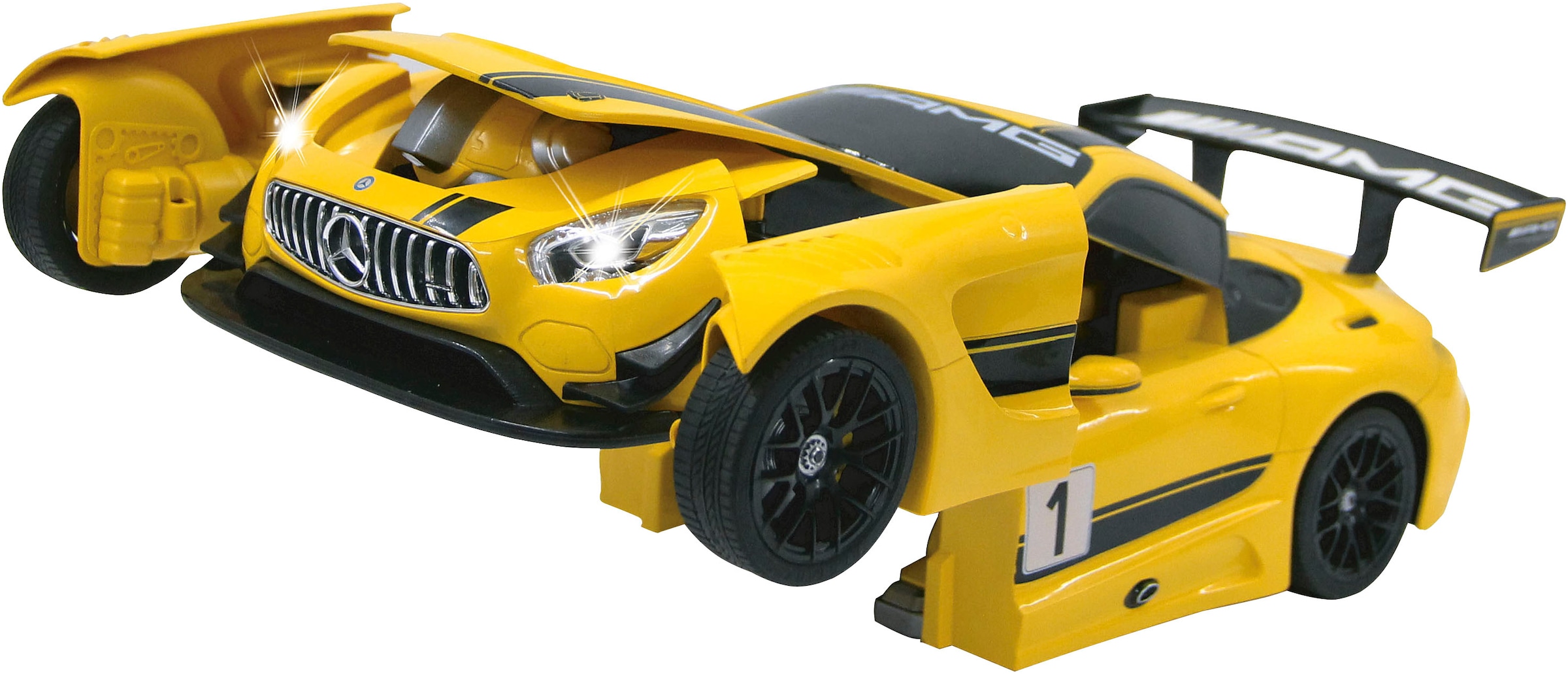 Jamara RC-Auto »Deluxe Cars, Mercedes-AMG GT3, 1:14, gelb, 2,4GHz«, mit Lautsprecher