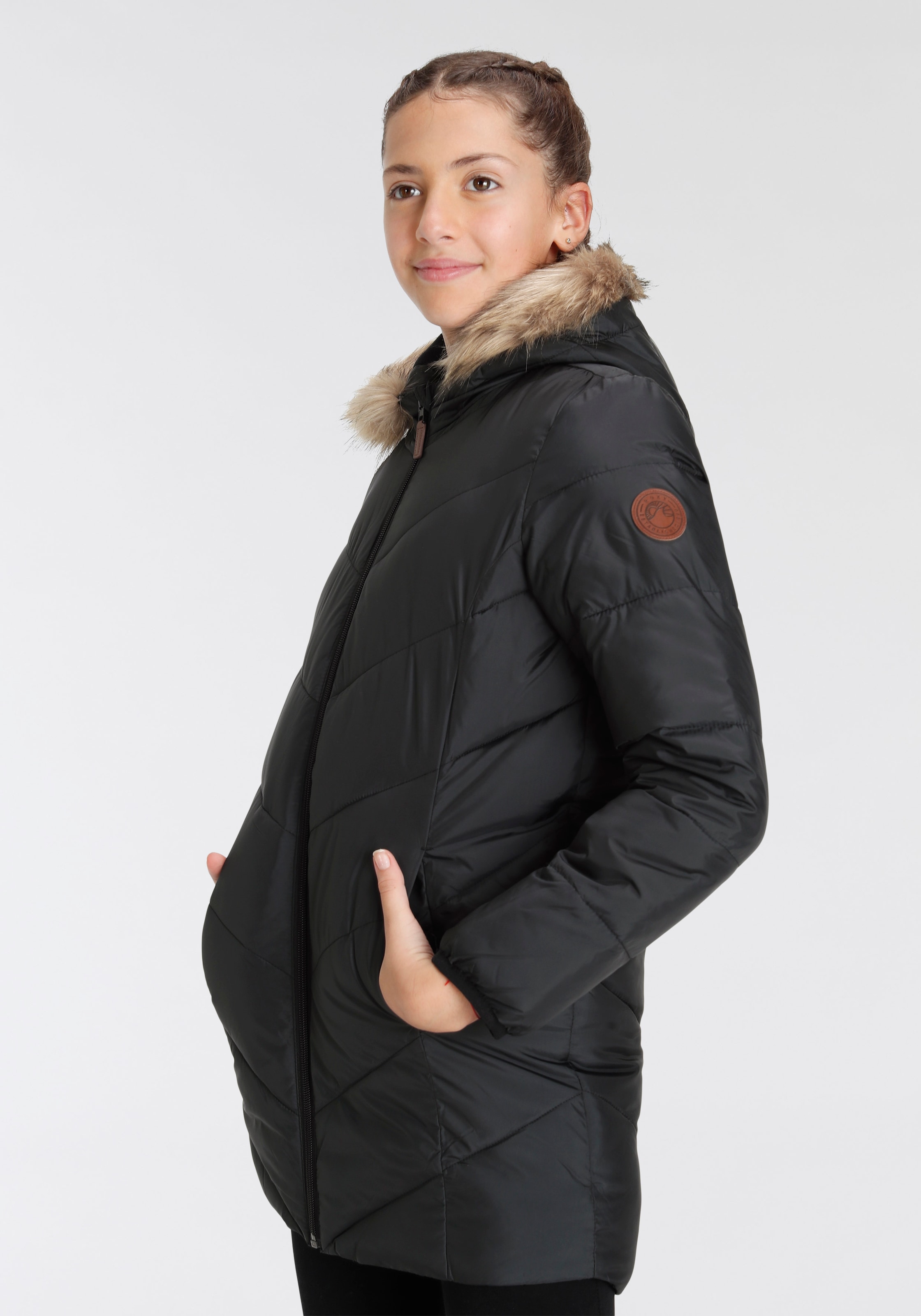 Roxy Steppjacke »SOME SAY - für Kinder«, mit Kapuze