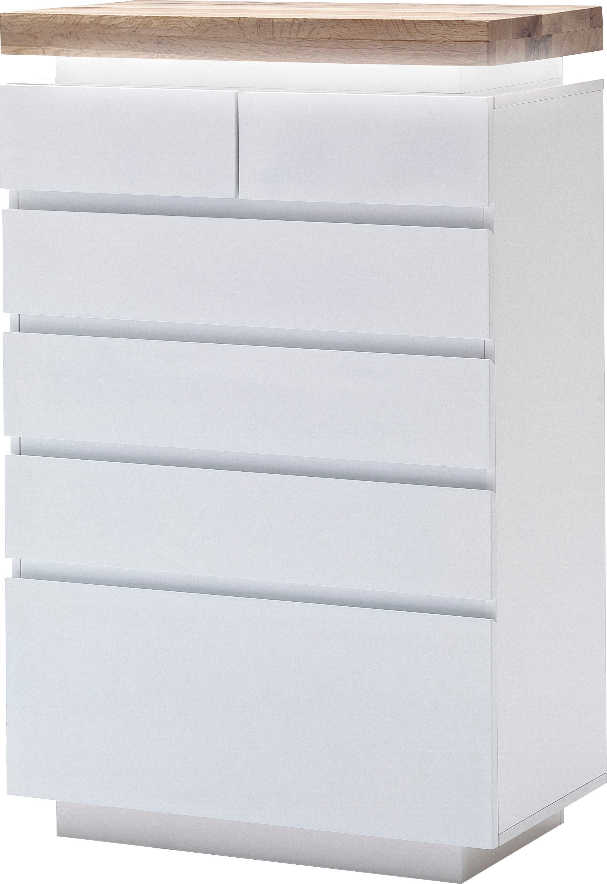 MCA furniture Kommode »Romina«, mit LED Beleuchtung weiß dimmbar, inkl. Fernbedienung