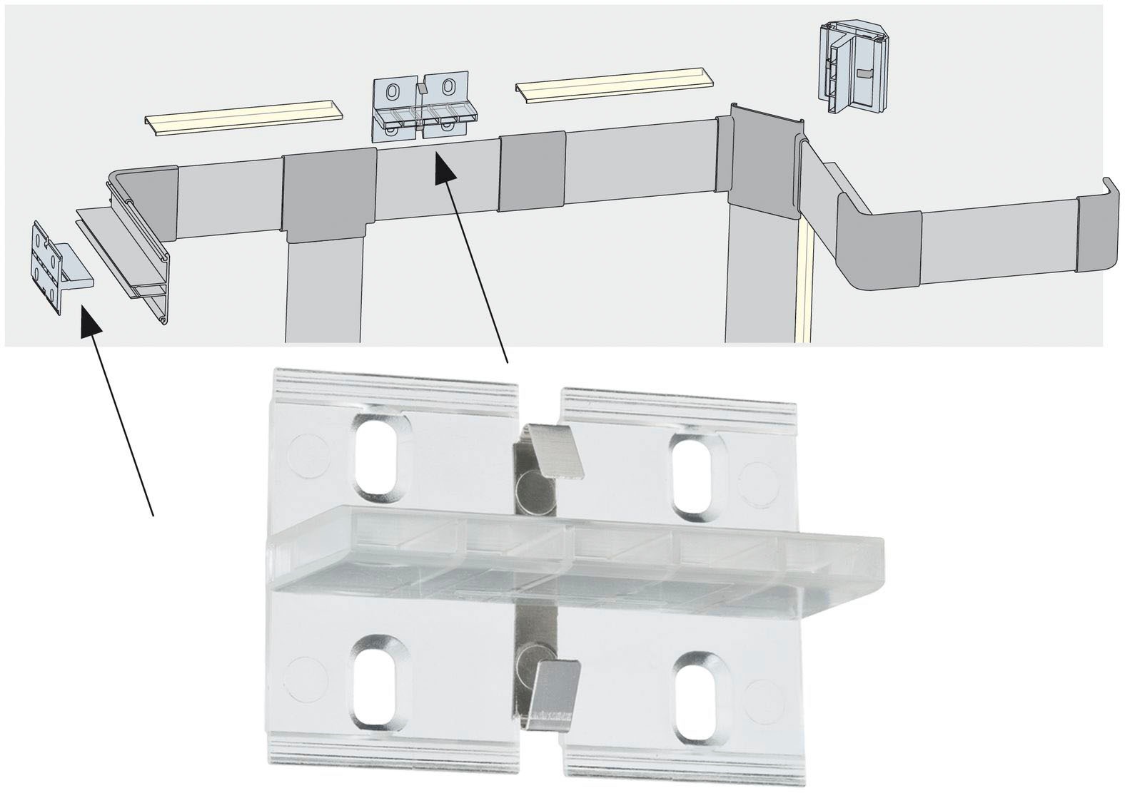 Paulmann LED-Streifen »Duo Profil Set 100 cm inkl. Clips und Diffusor«
