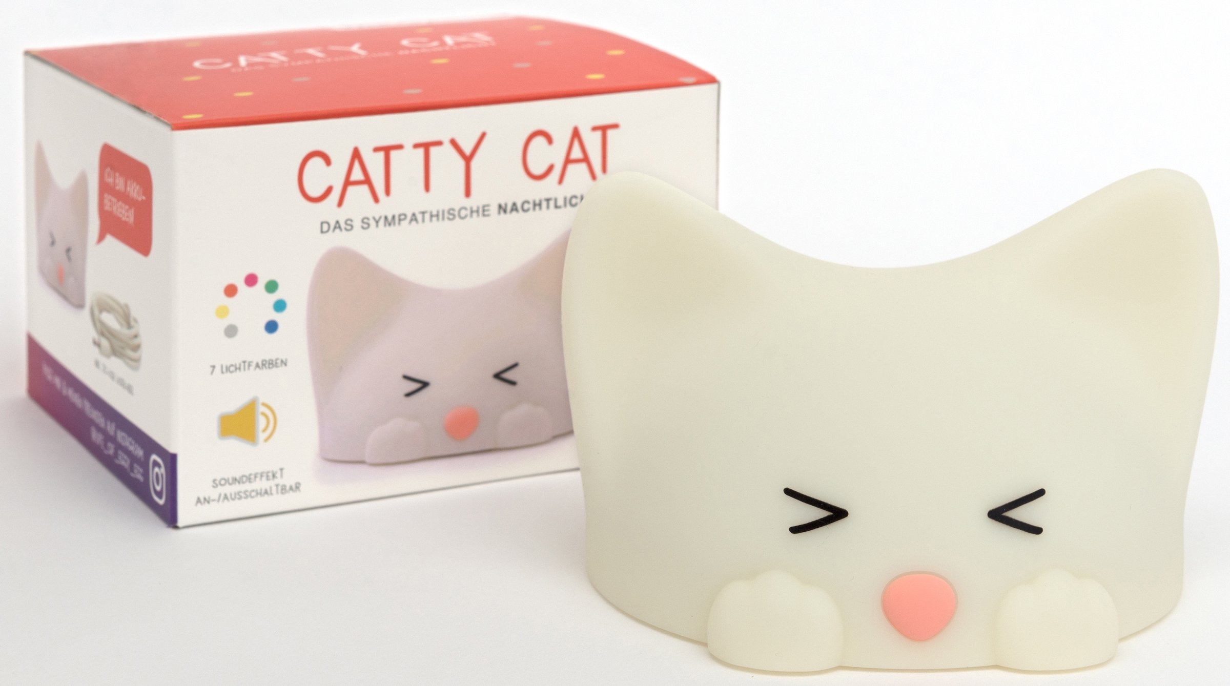 online mit 1 LED XXL niermann »Catty Catty kaufen Nachtlicht | 3 Cat Cat«, Jahren Garantie Nachtlicht flammig-flammig,