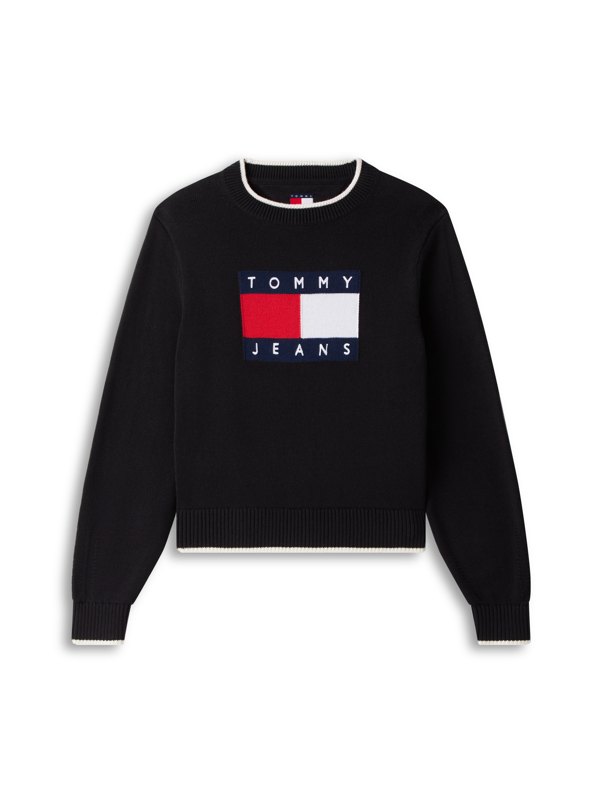 Tommy Jeans Strickpullover »TJW TIPPING FLAG SWEATER EXT«