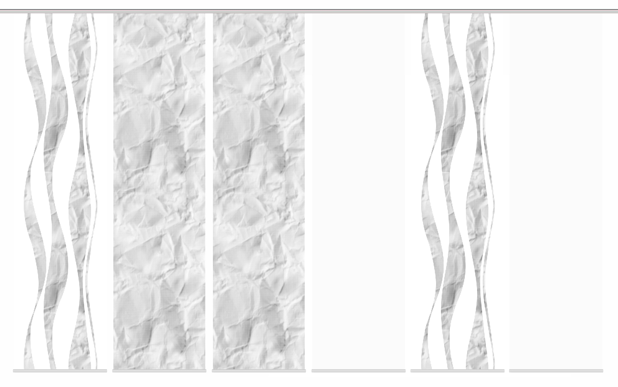 HOME WOHNIDEEN Schiebegardine »SOEREN« Paneelwagen 6 Stk. tlg. SCHIEBEVORHANGSET,SEIDENOPTIK,DIGIDRUCK