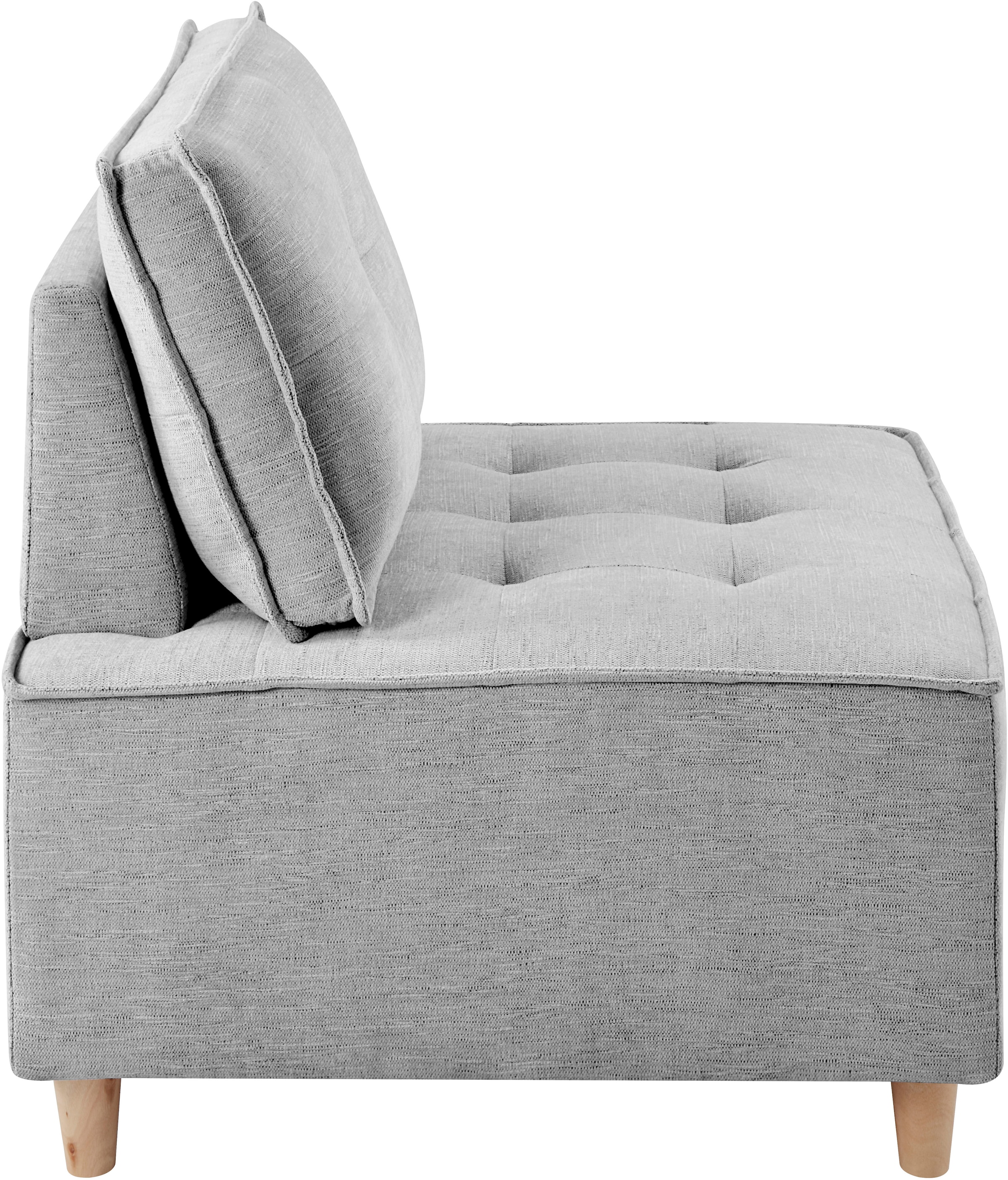 RAUM.ID Sessel »Flexid«, (1 St.), modular erweiterbar zum Sofa, inkl. Rückenkissen, Chenille-Bezug