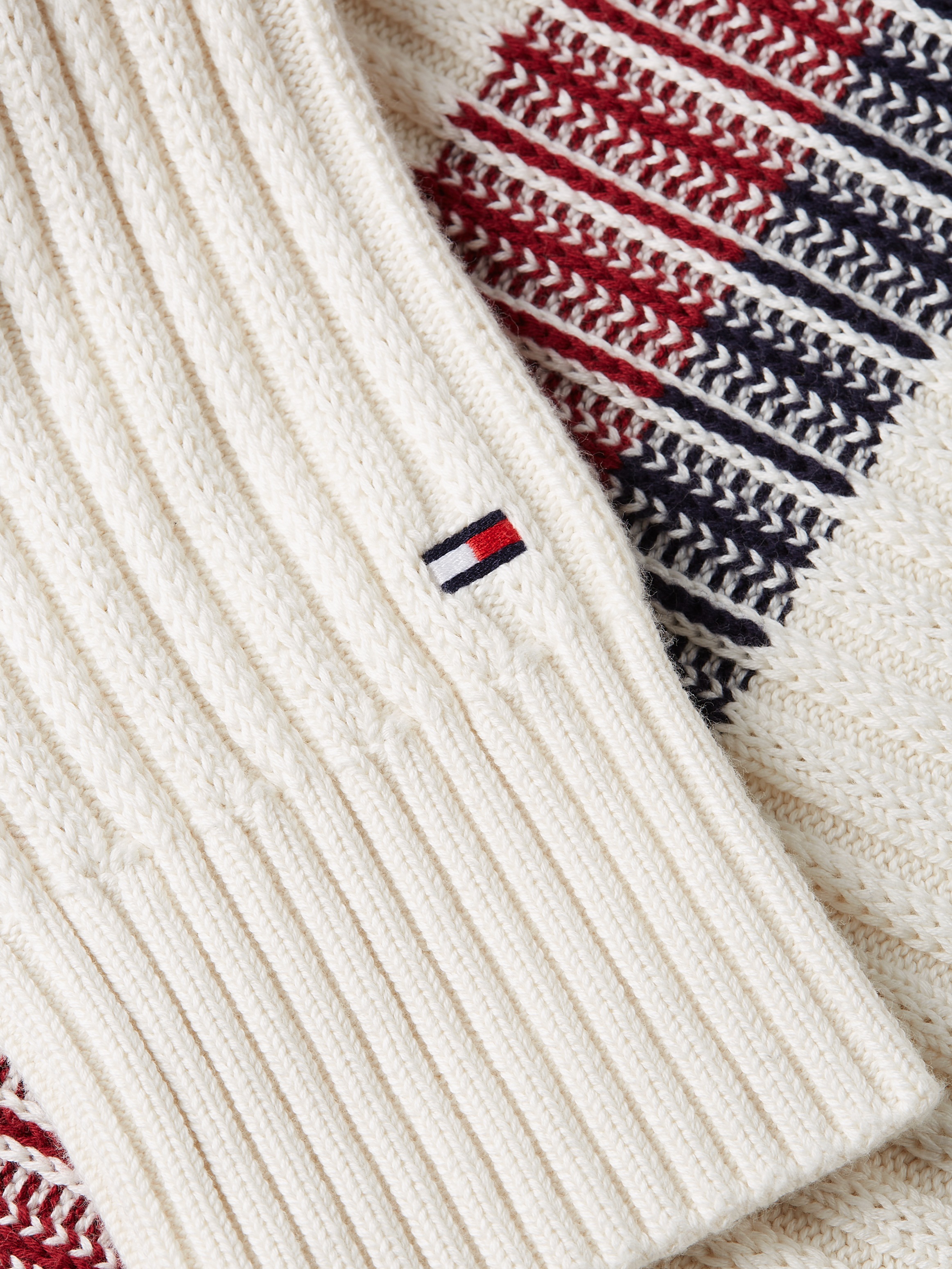 Tommy Hilfiger Rundhalspullover »GLOBAL STRIPE CHUNKY RIB C NK«, mit auffälligem Color Block-Design