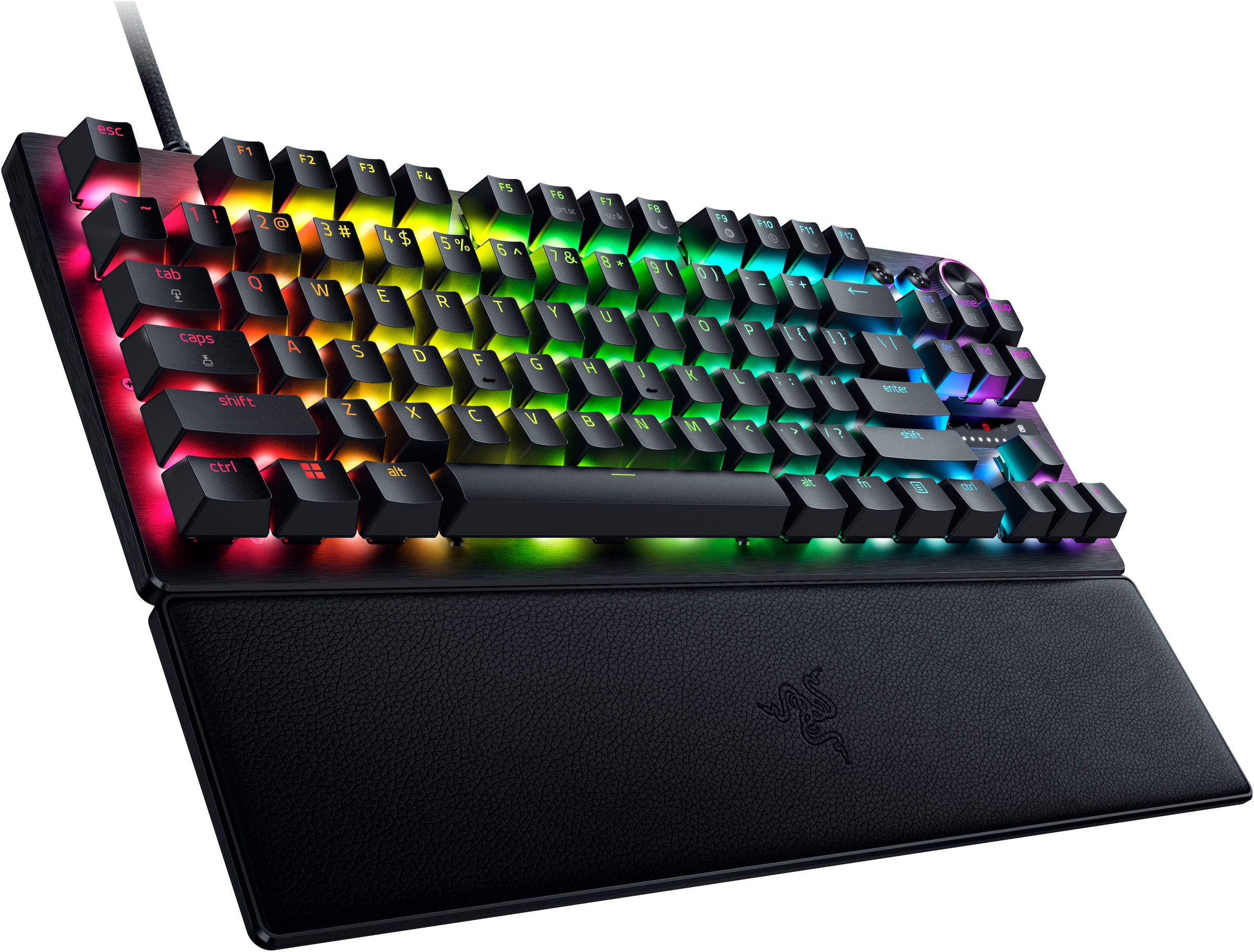 RAZER Gaming-Tastatur »Huntsman V3 Pro Tenkeyless DE Layout«, (Funktionstasten-Handgelenkauflage-Makrotasten-Profil-Speicher-USB-Anschluss)