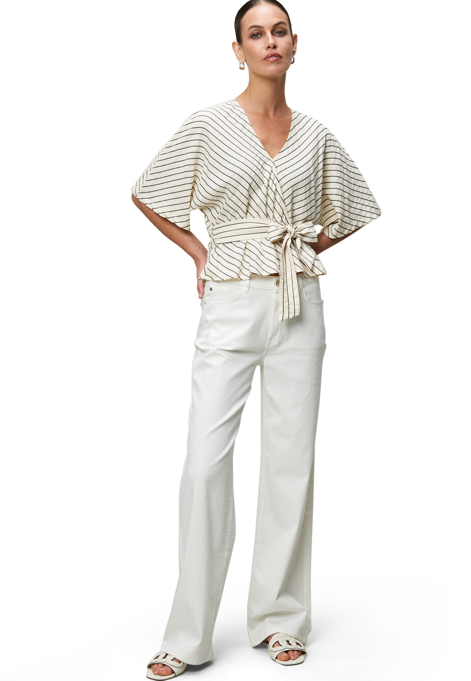 Zero Klassische Bluse »Bluse gestreift mit Fledermausärmeln«