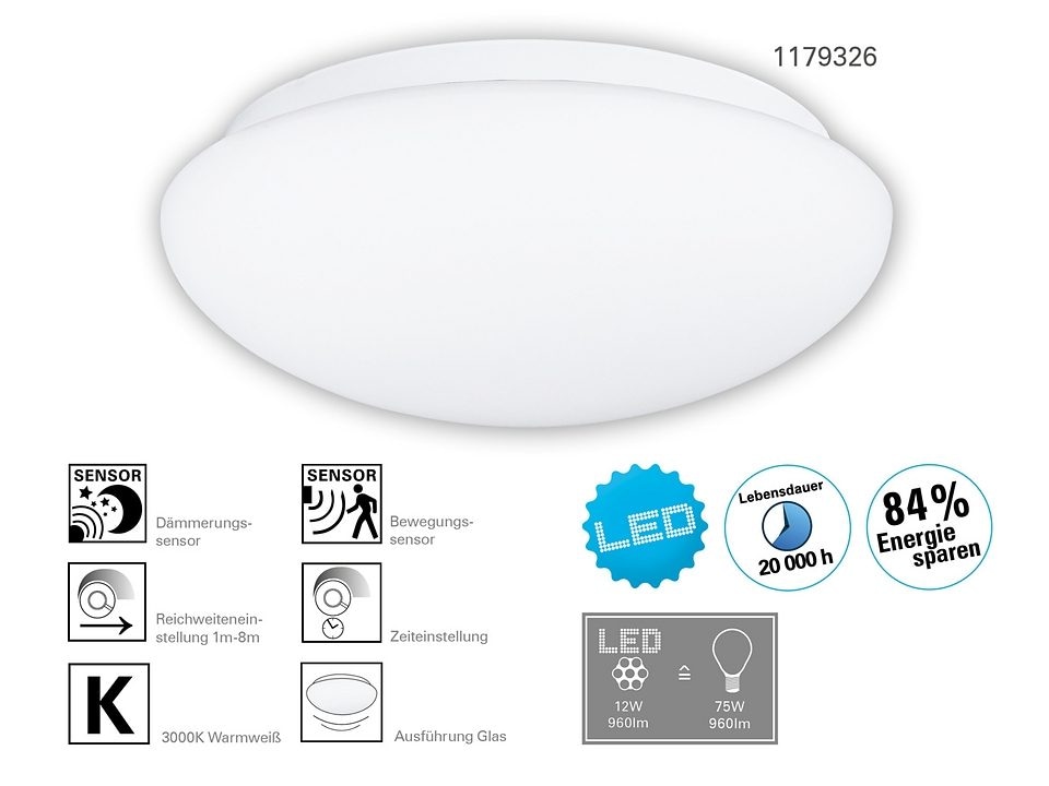 online XXL Jahren 3 kaufen | mit Deckenleuchte, Sensor näve Garantie mit LED