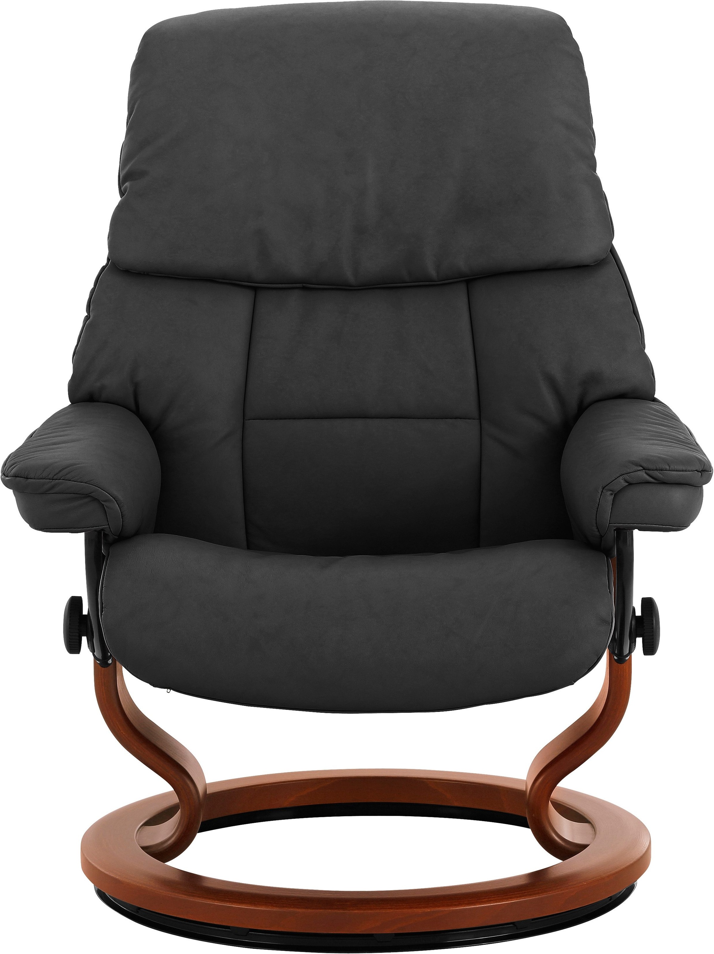 Stressless® Relaxsessel »Ruby«, (Set, Relaxsessel mit Hocker), mit Classic Base, Größe L, Gestell Eiche, Wenge, Braun & Schwarz