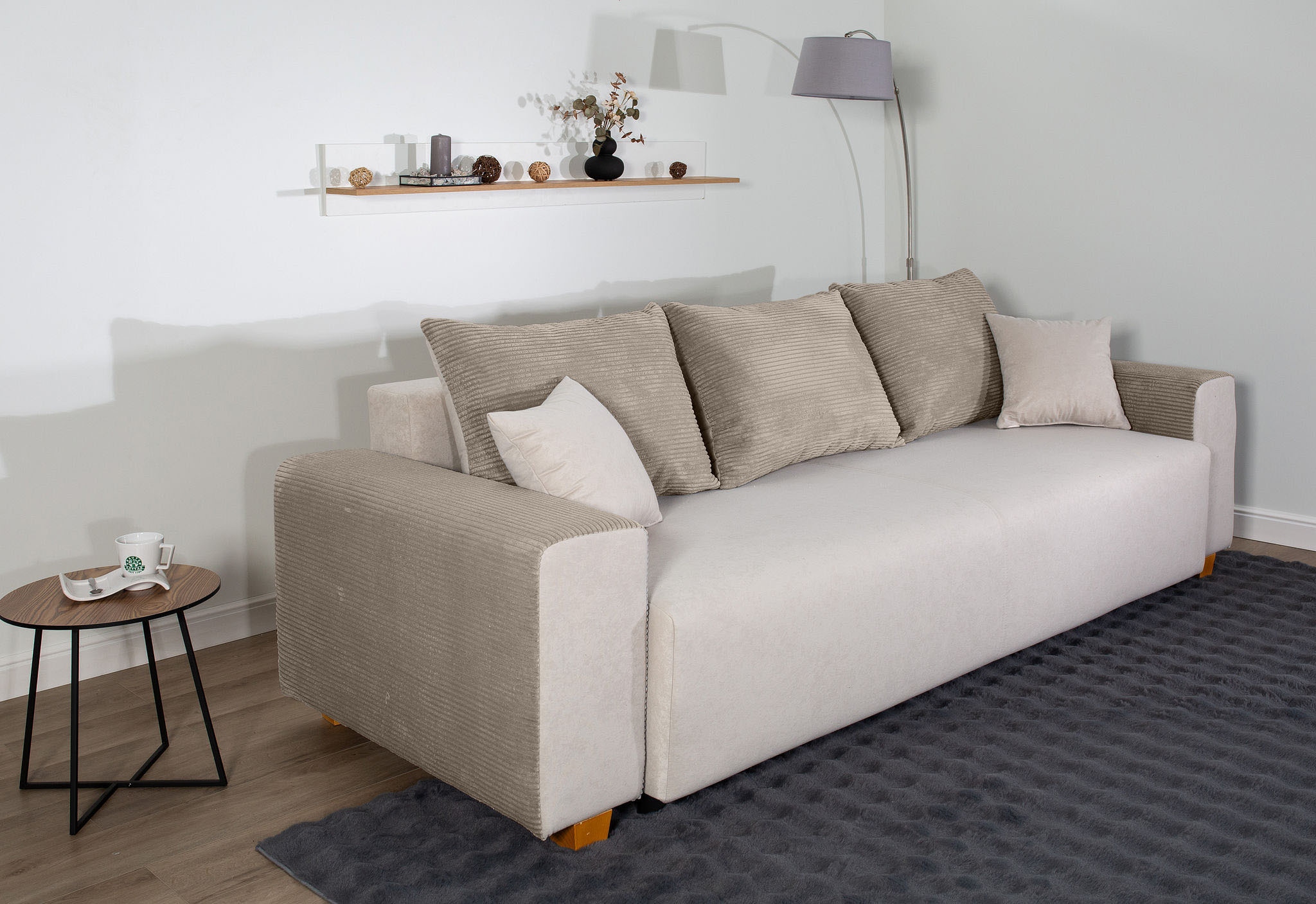 COLLECTION AB Schlafsofa »Yves, Liegefläche (B/T): 142/194 cm«, inkl. Bettfunktion, Bettkasten, Federkern & Zierkissen