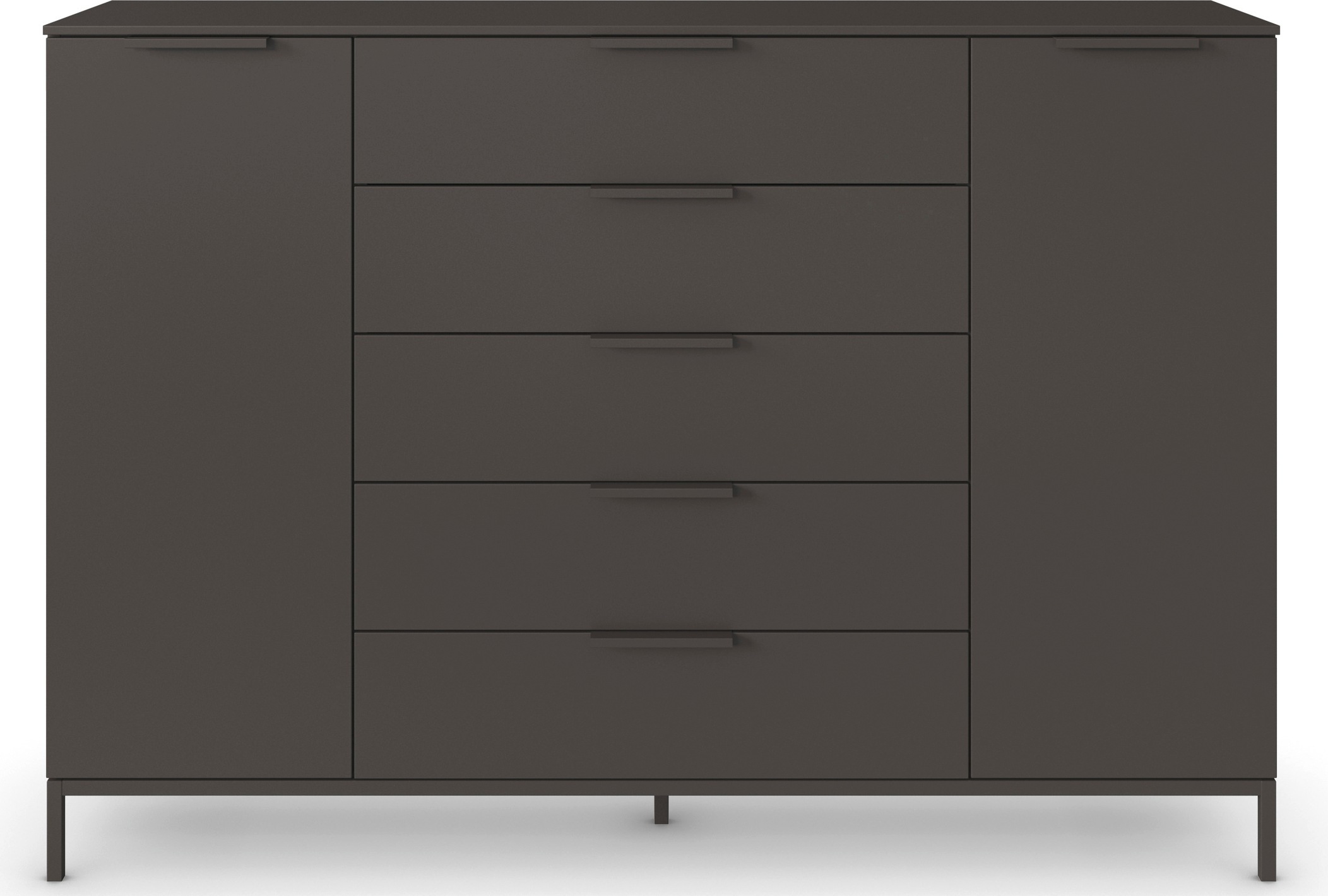 rauch Kombikommode »Kommode Türkommode Sideboard Kombikommode FLIPP«, (Breite 160/180 cm mit 4 Einlegeböden), 2-türig mit 5 Schubladen und Soft-Close-Funktion in zwei Breiten