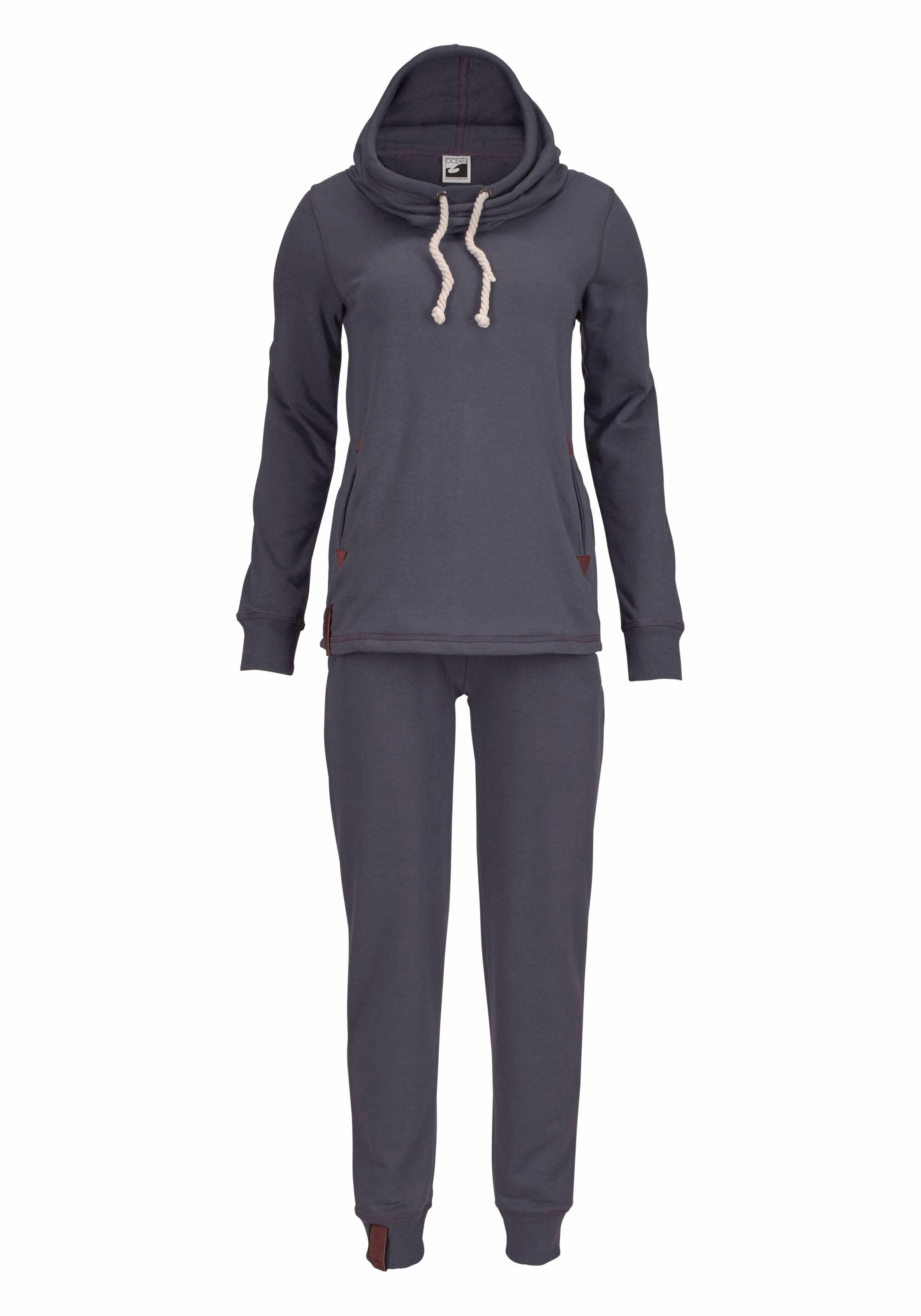 Ocean Sportswear Jogginganzug »Essentials Joggingsuit«, (Set, 2 tlg.), mit Lederimitat-Details