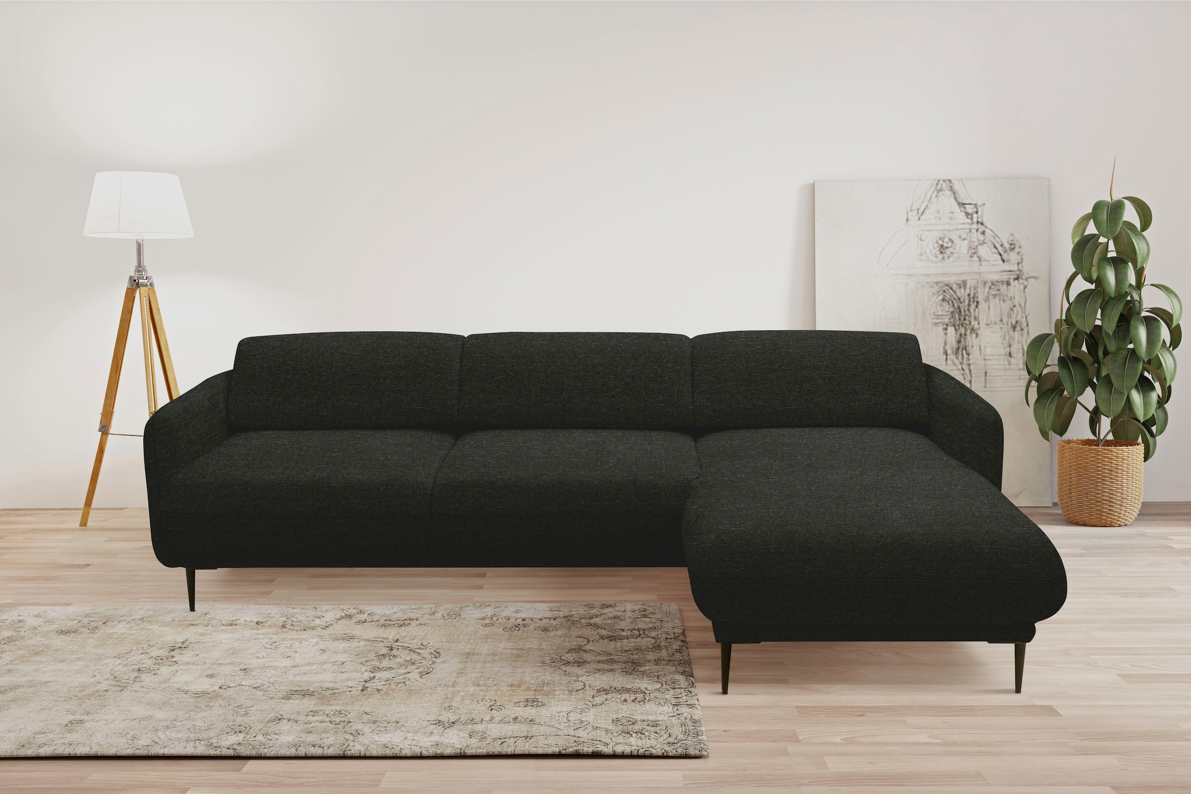andas Ecksofa »Skovsende Sitzbreite 245 cm, Rückenlehne stufenlos hochklappbar für«, individuellen Sitzkomfort Kopfteilverstellung, L-Form