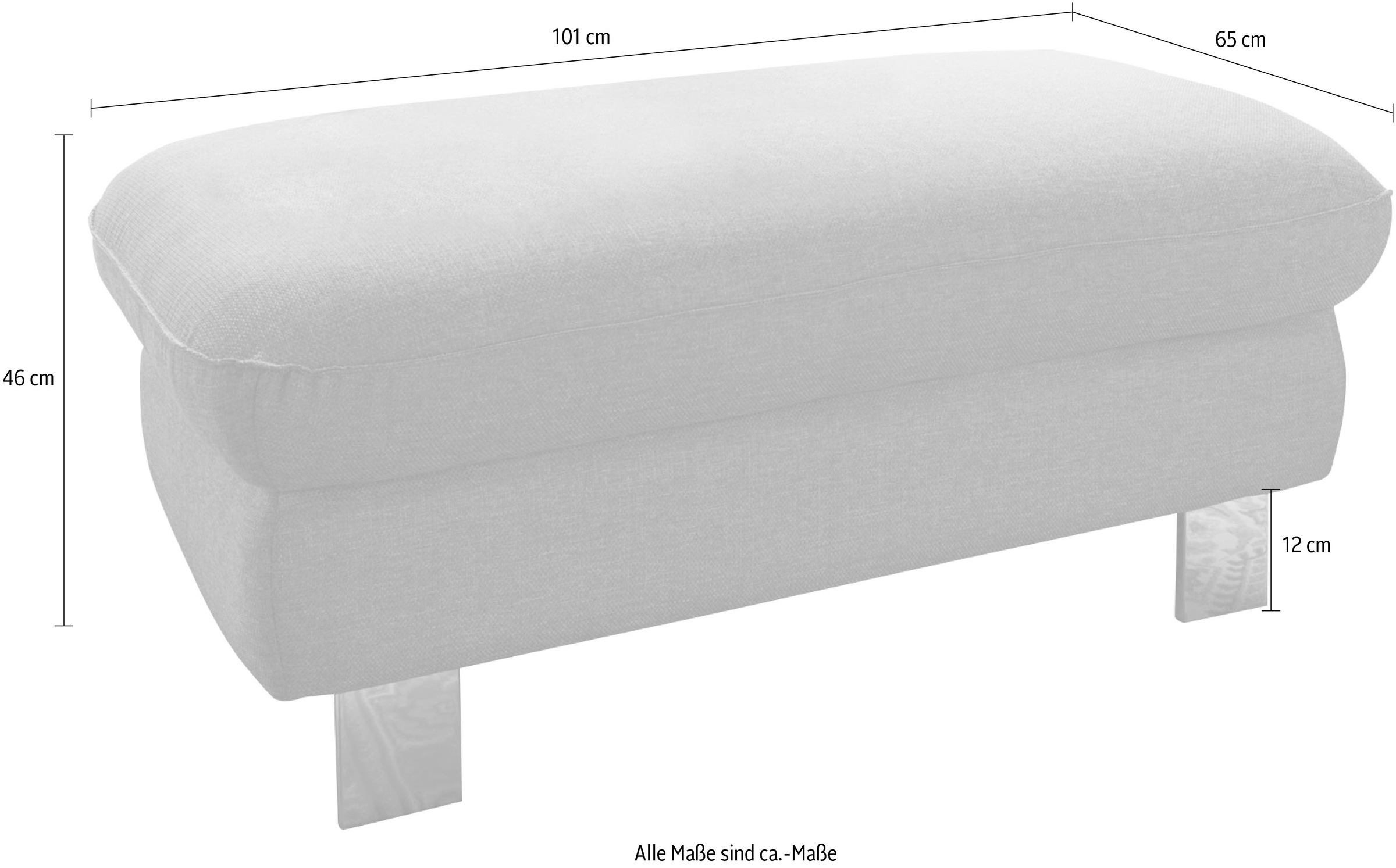 COTTA Polstergarnitur »Driver L-Form«, (Set, 2 tlg.), Set bestehend aus: Ecksofa mit Kopfteilverstellung & Hocker