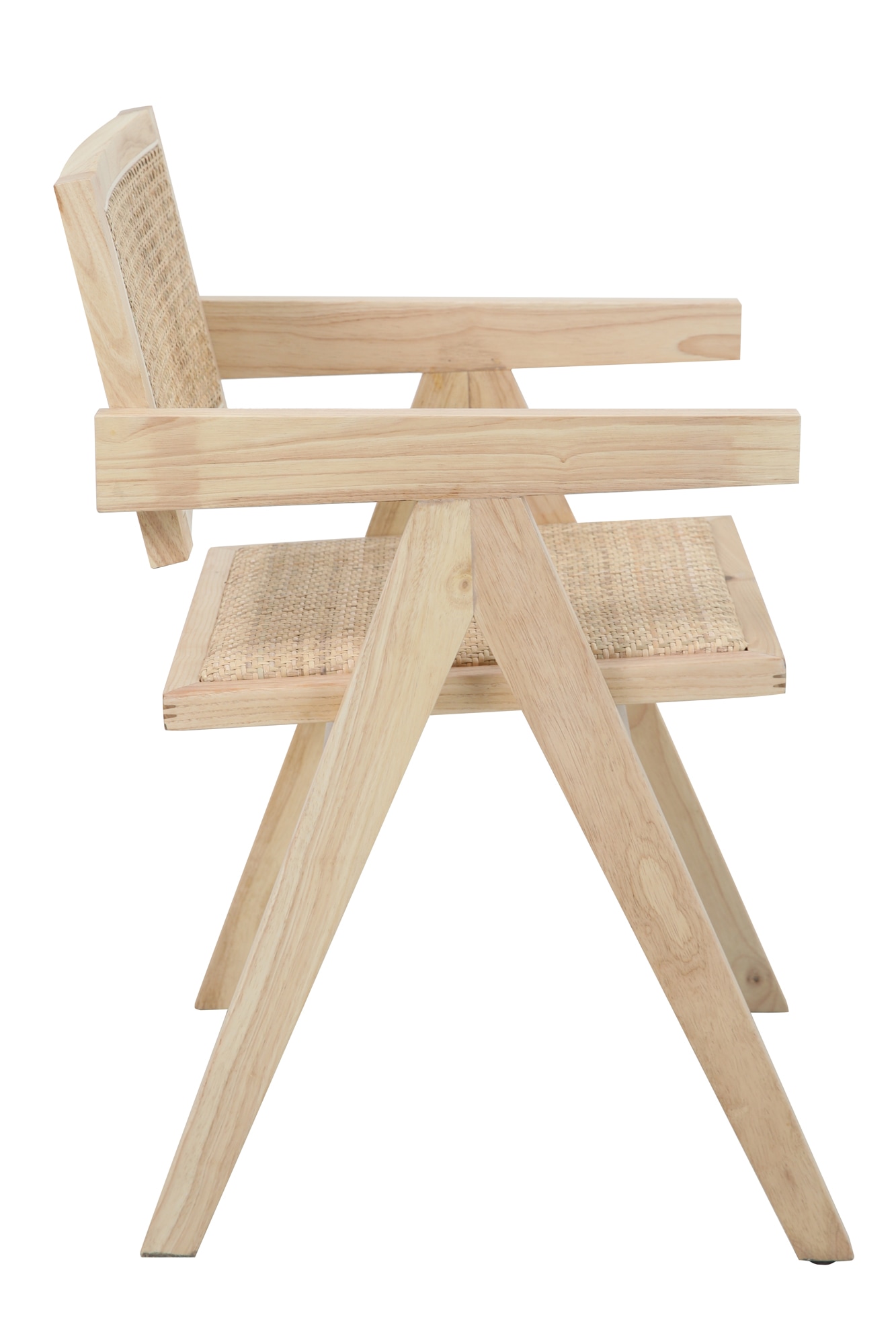 SIT Armlehnstuhl, gepolsteter Sitz, Rücken und Sitz mit Rattan