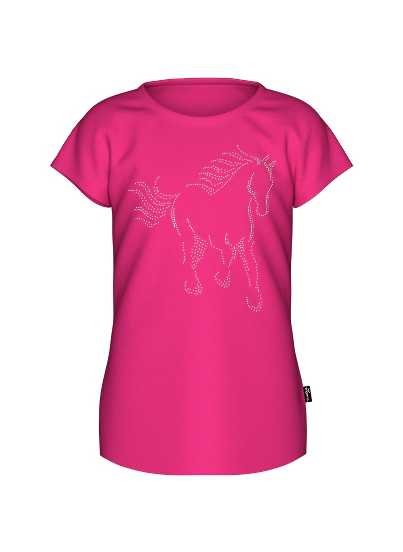 Trigema T-Shirt »TRIGEMA T-Shirt mit glitzerndem Pferde-Printmotiv« 1 Stk.