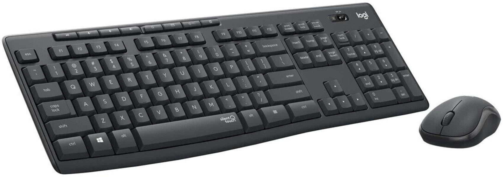 Logitech Tastatur »MK295 Silent Wireless Combo - GRAPHITE - US INT'L - INTNL«