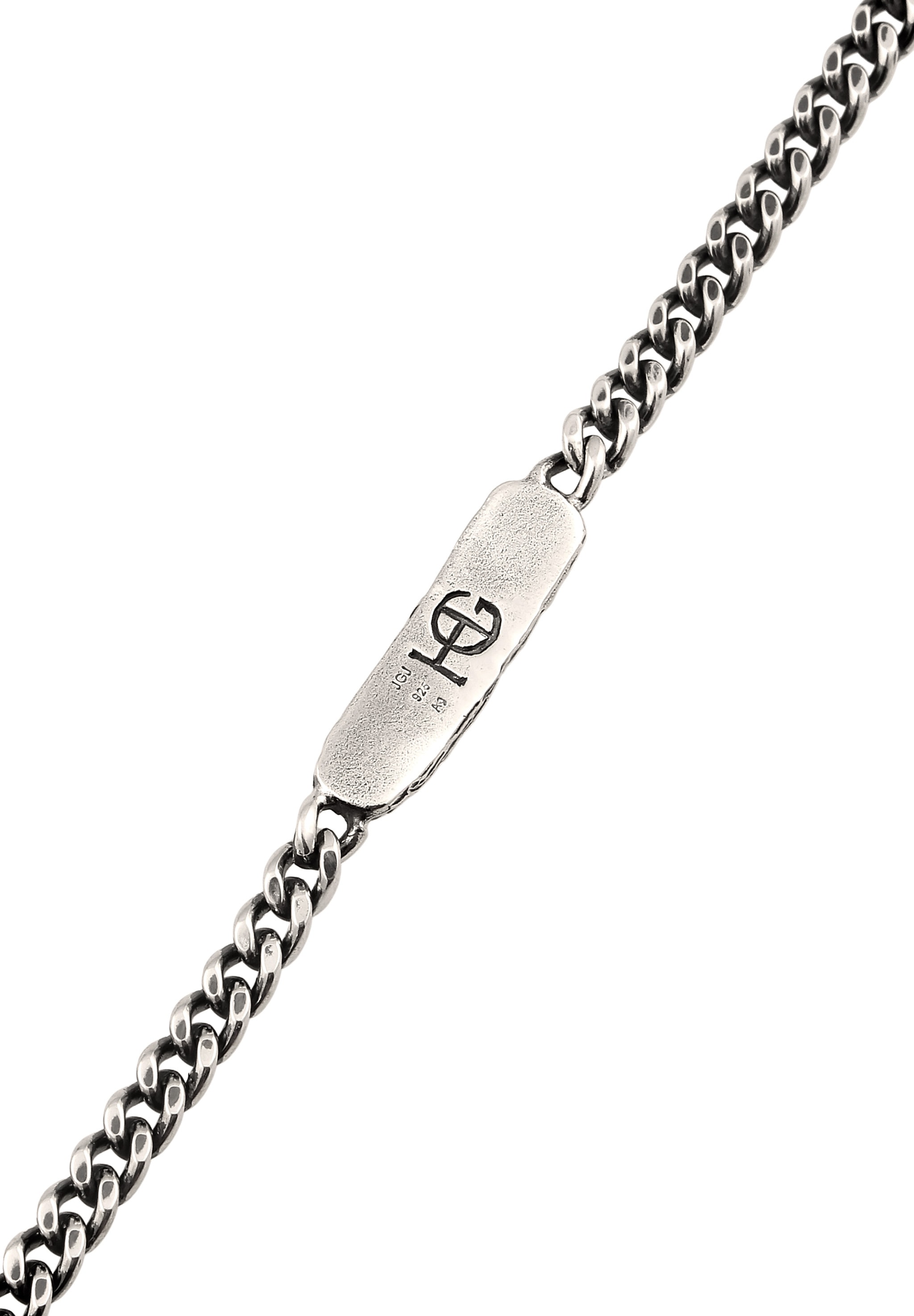 HAZE & GLORY Armkette »Armband Tigerauge Quarz Braun Panzerkette 925 Sterling Silber«