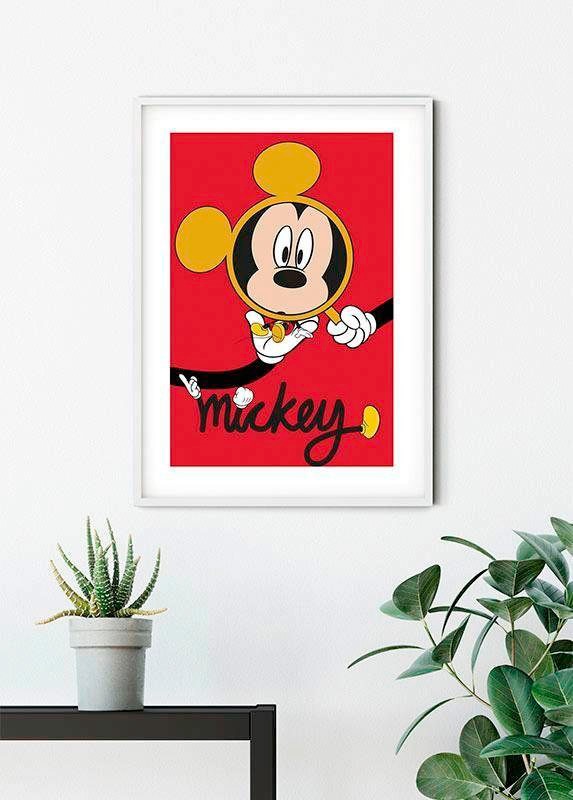 Komar Poster »Mickey Mouse Glass«, Jahren Kinderzimmer, XXL Garantie Schlafzimmer, Wohnzimmer mit Disney, St.), 3 online Magnifying (1 kaufen 