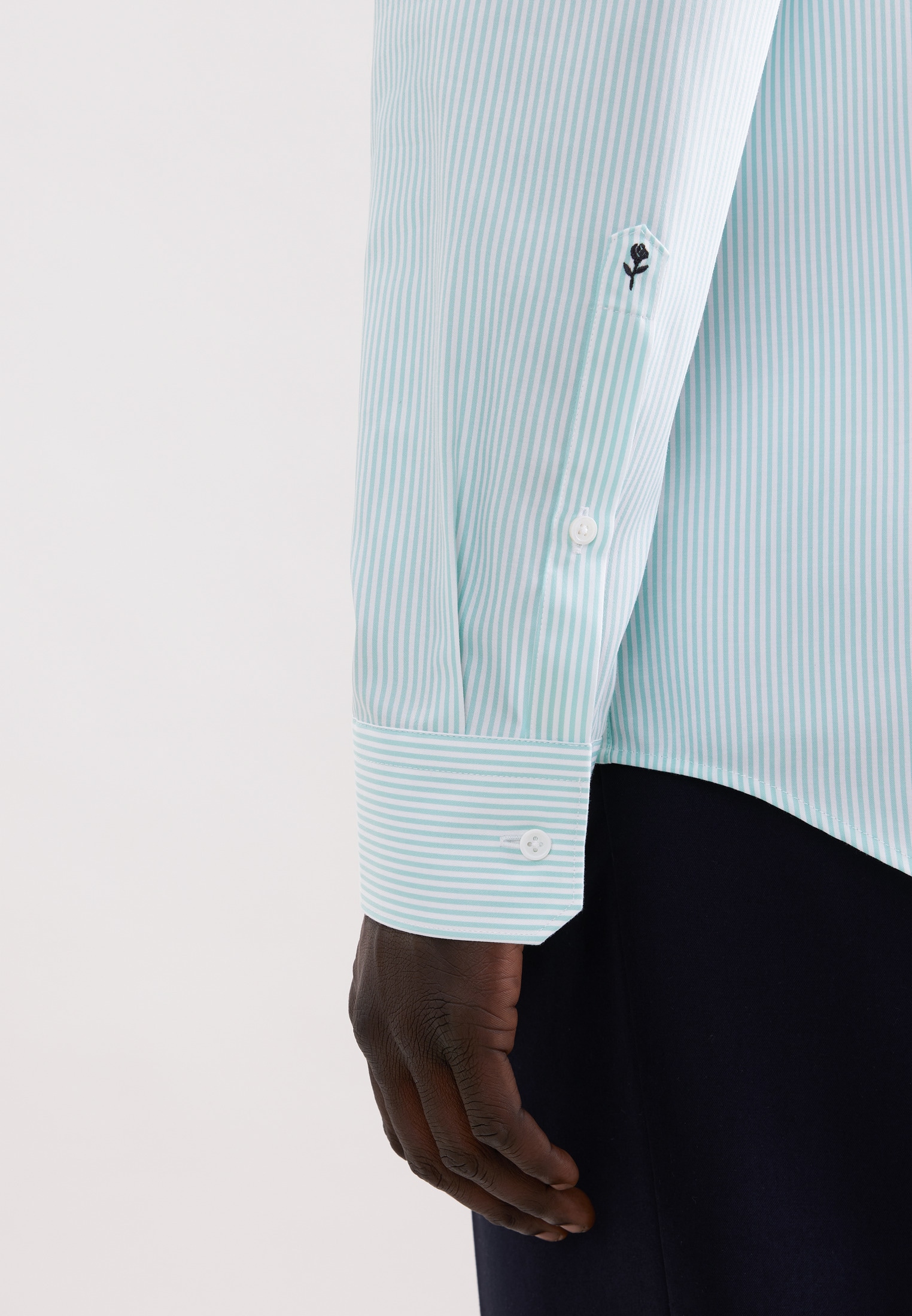 seidensticker Businesshemd »Schwarze Rose« Slim 1/1 Kentkragen Gestreift