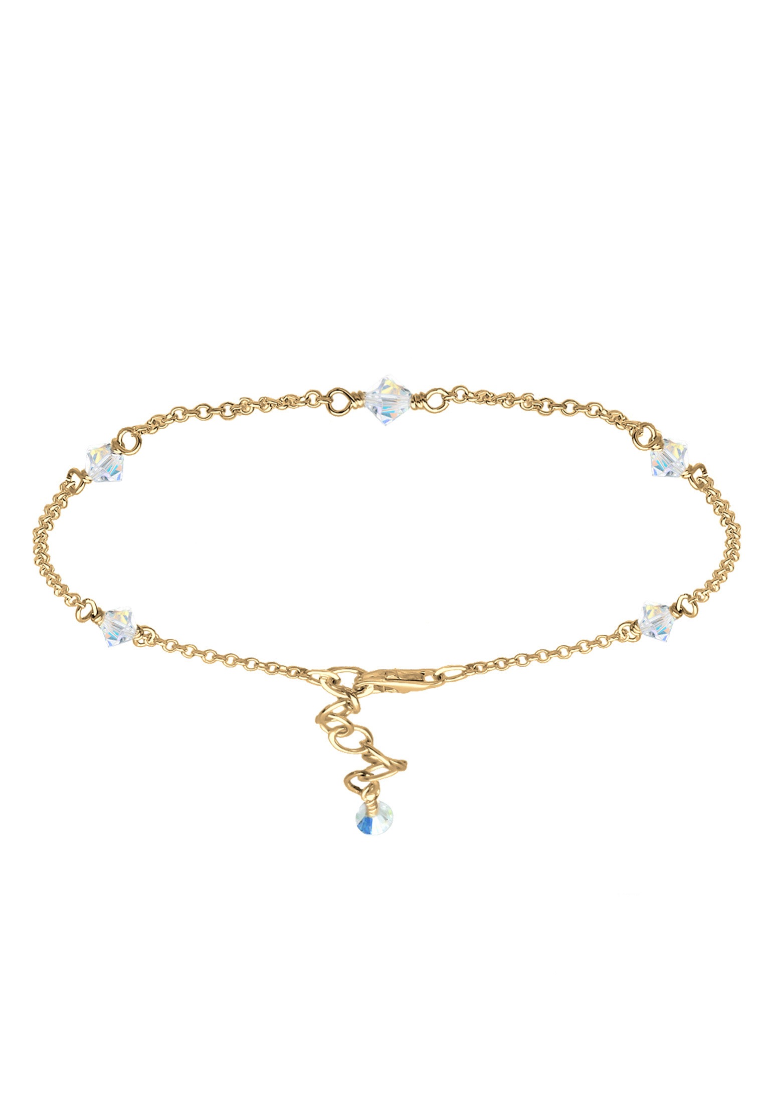 Elli Fußkette »Fußschmuck Klassiker Kristalle 925 Silber«