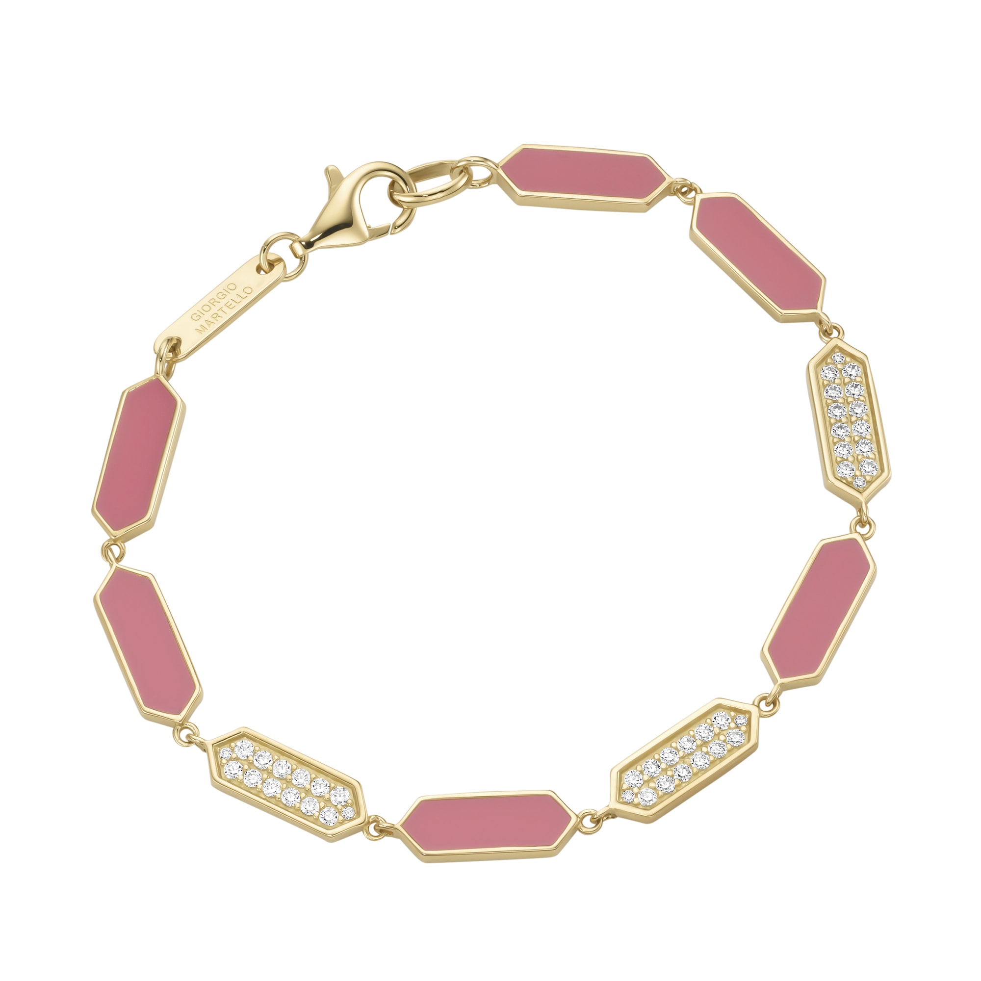 GIORGIO MARTELLO MILANO Armband »Armband mit Emaille-Einlagen und Zirkonia, Silber 925«