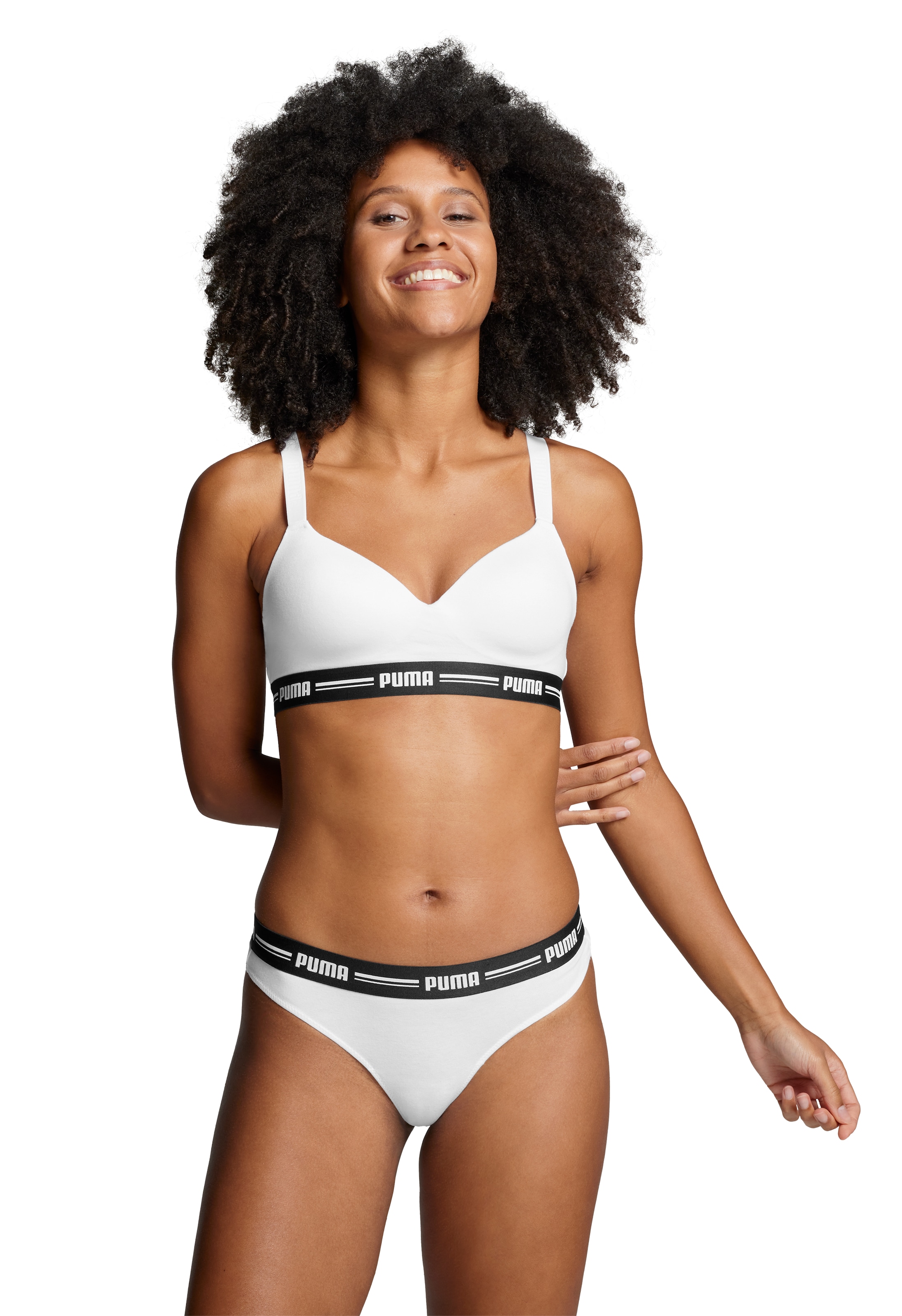 PUMA String »PUMA WOMEN STRING 2P«, (2er Pack), Mit elastischem Logobund