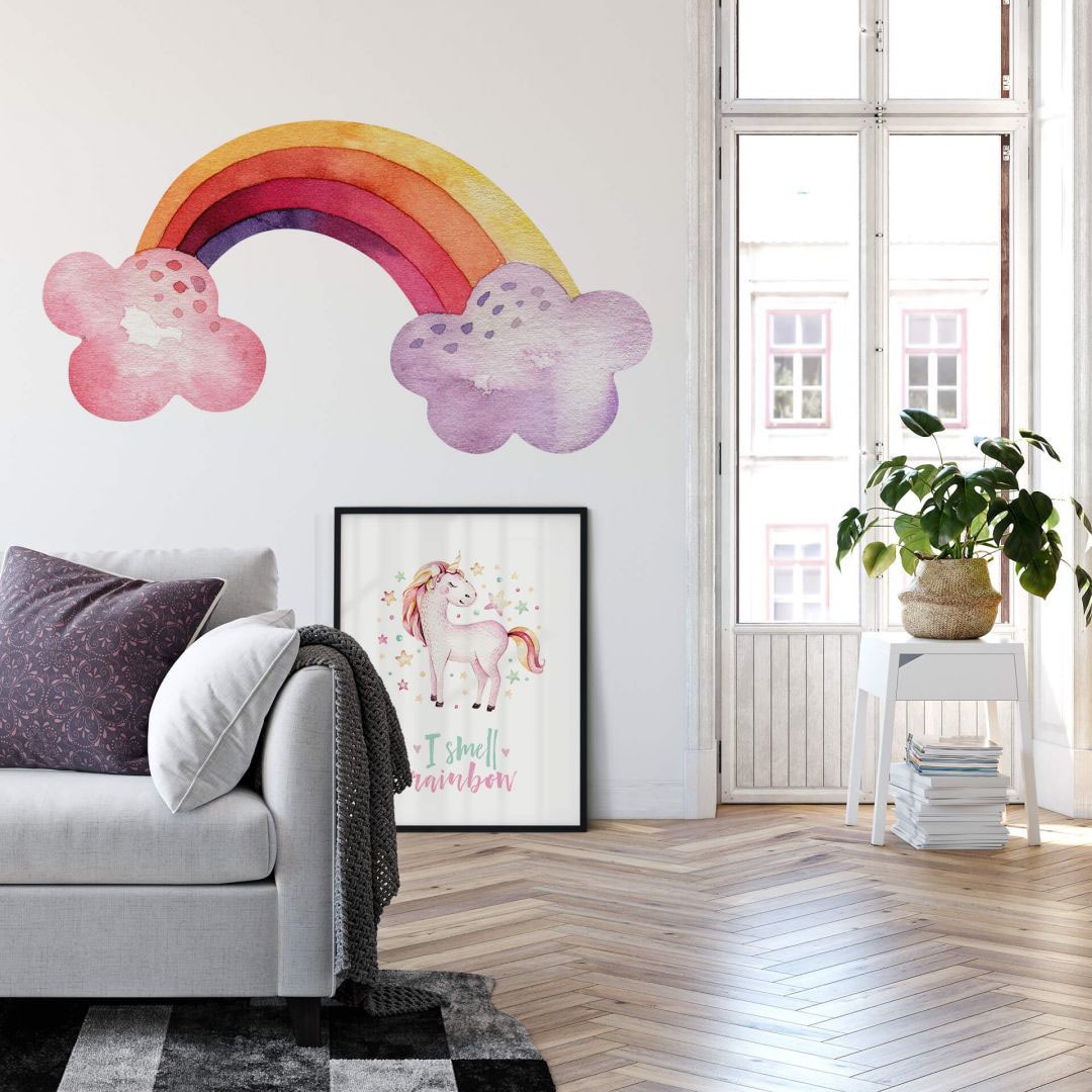 Rechnung St.) (1 »Bunter Regenbogen Wandtattoo Wall-Art kaufen auf Wolken«,