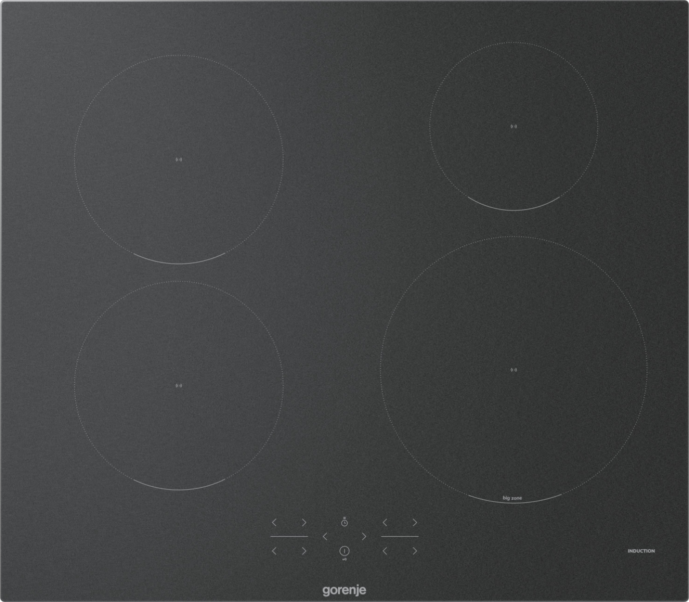 GORENJE Induktions-Kochfeld »GI6401MSC matt« kratzresistente matte Oberfläche mit BigZone 23cm & PowerBoost
