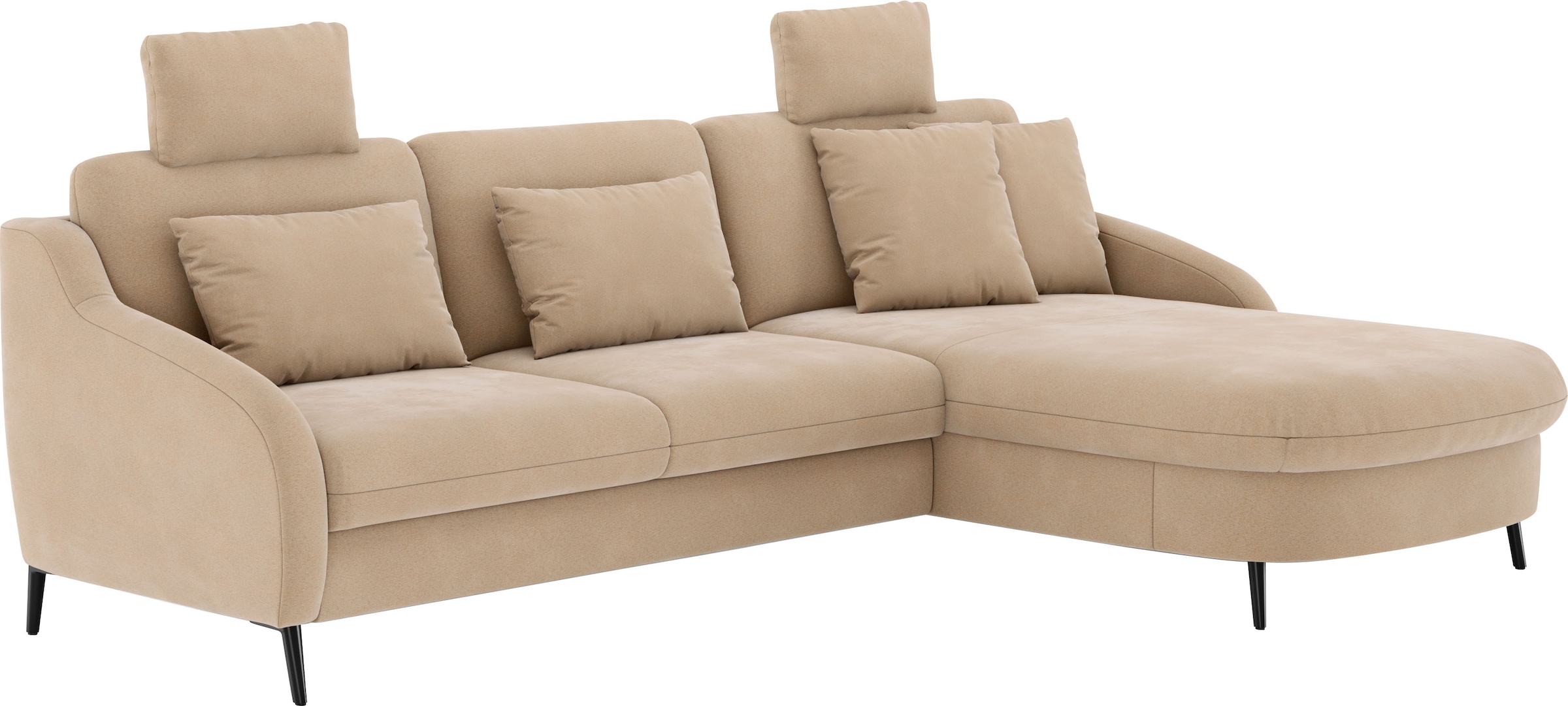 sit&more Ecksofa »Soul L-Form« wahlweise mit Bettfunktion und Bettkasten oder Schubkasten