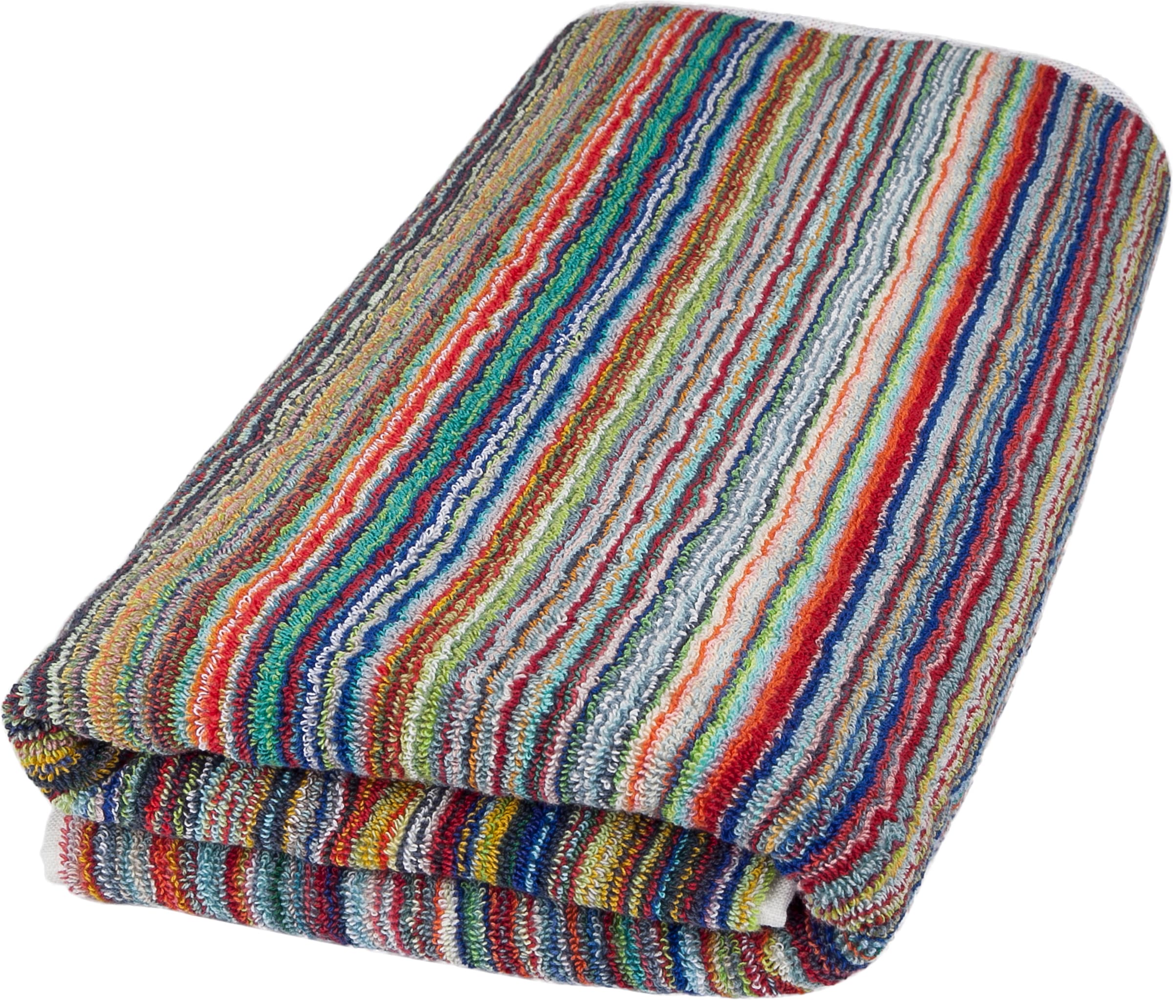 ROSS Saunatuch "Missoni-Serie" aus feinster Baumwolle, dezente Streifen, Multifarben