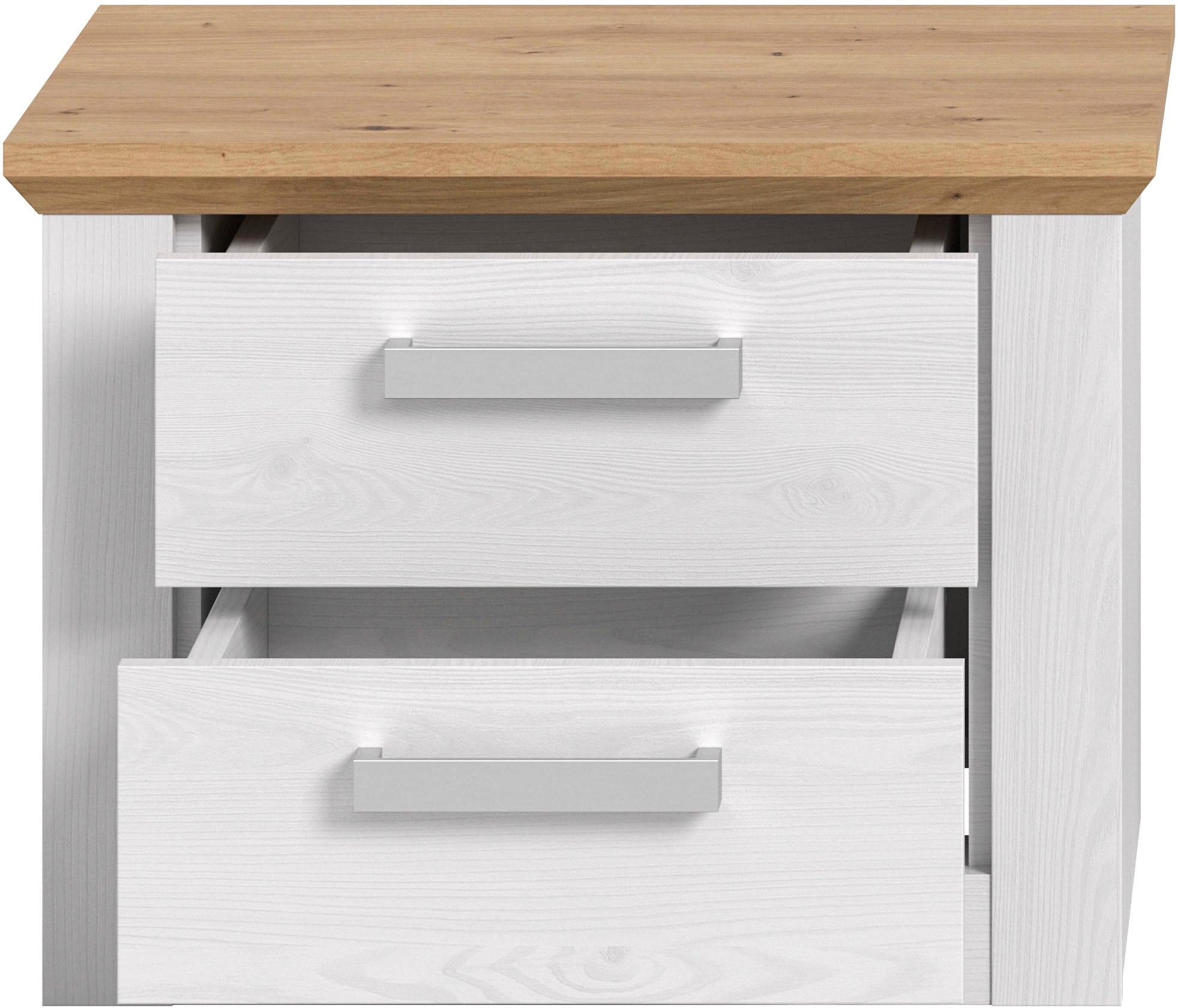 Home affaire Nachtschrank »COSENZA,TOPSELLER!, Breite 54cm, in Landhausoptik« inklusive 2 Schubkästen mit Vollauszug,  Nachtkommode, Nachtische, Kommode, Nako, Beistelltisch