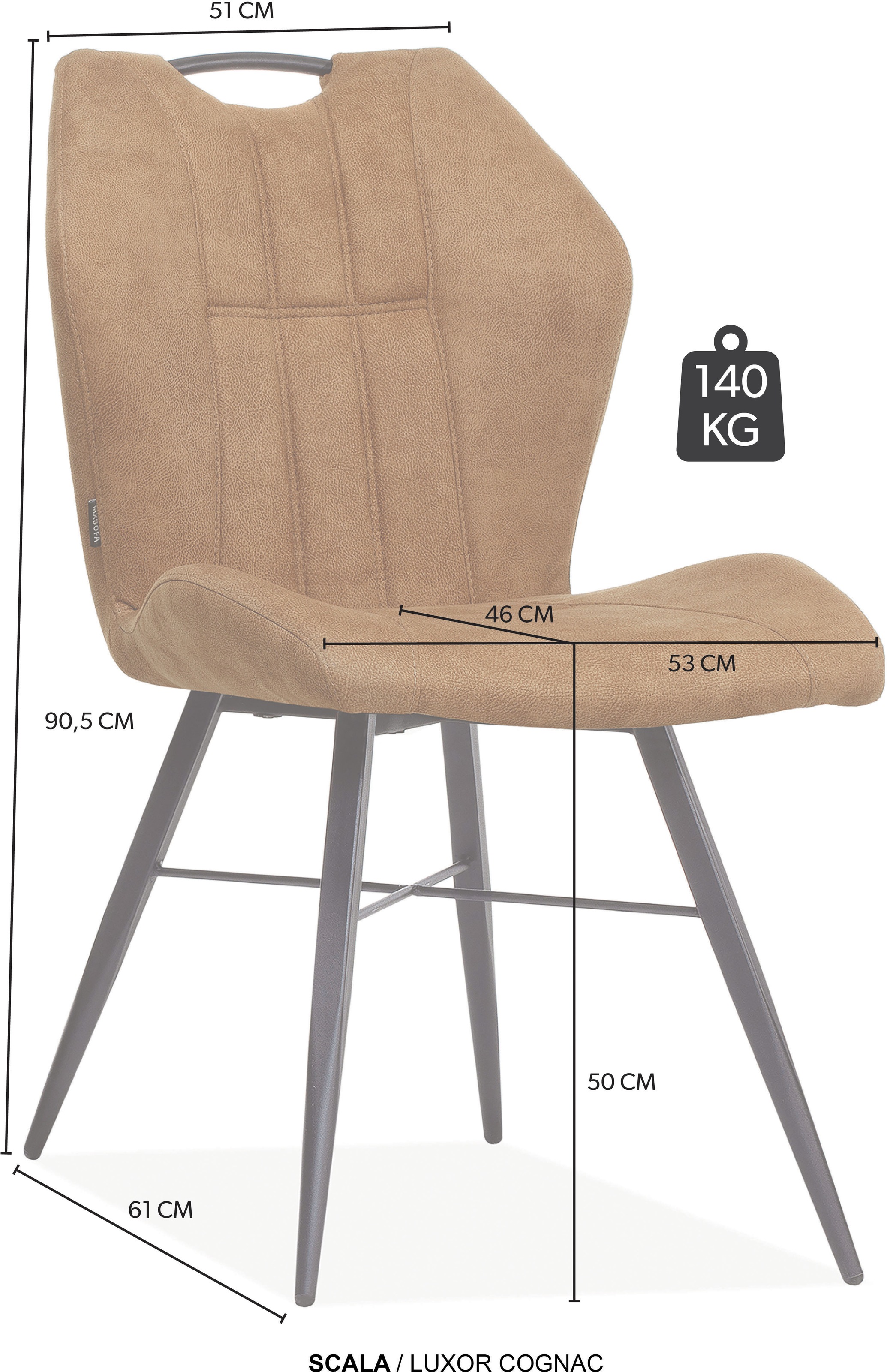 OMG Design Esszimmerstuhl »Scala« (Set) 2 Stk.Esszimmerstuhl, pflegeleichter Bezug