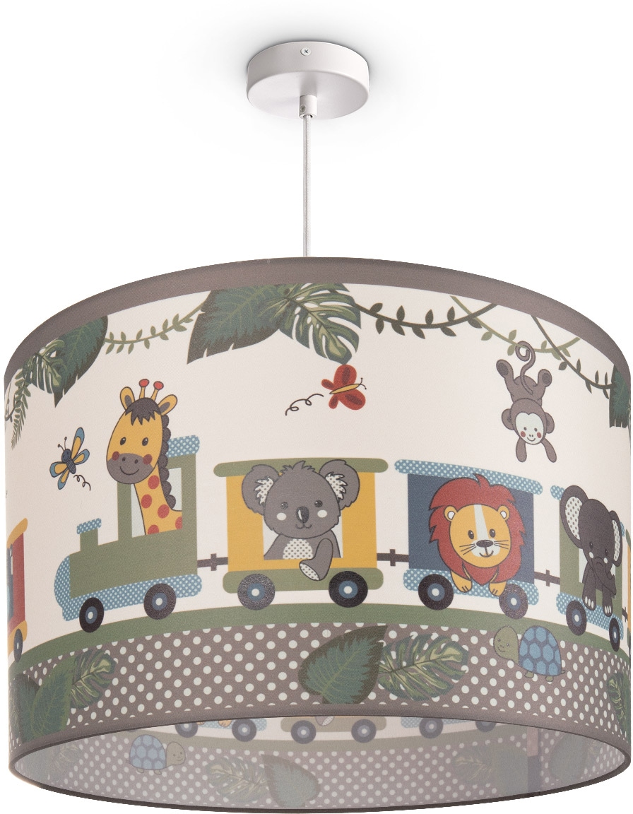 Paco Home Pendelleuchte »Diamond Garantie 3 flammig-flammig, Kinderlampe mit LED online Zug XXL Jahren 1 Deckenlampe Tieren, Lampe kaufen | E27 635«, Kinderzimmer