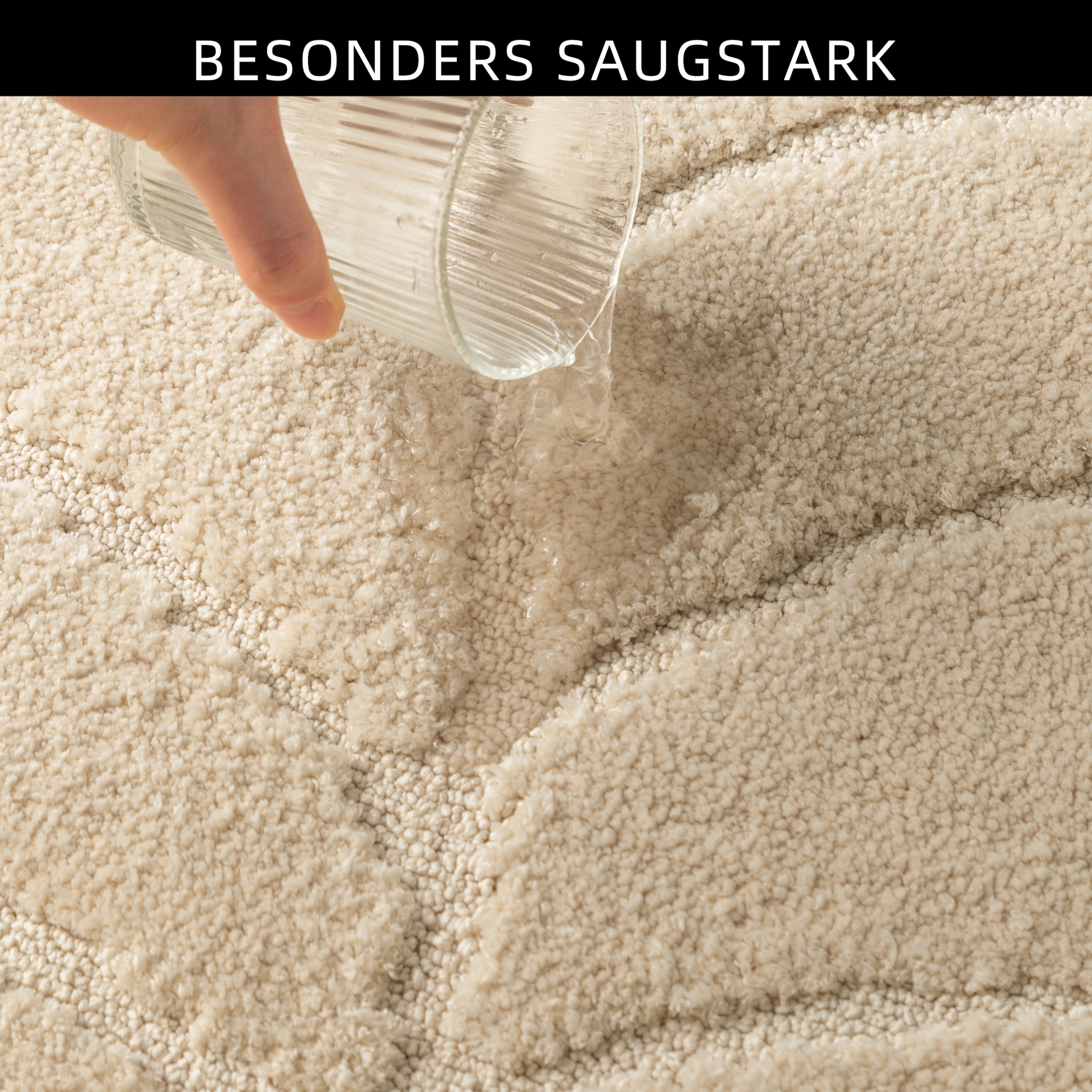 my home Badematte »Epense, Badvorleger, Badezimmer Teppich, Duschmatte mit Blattstruktur«, rutschhemmend beschichtet, fußbodenheizungsgeeignet-schnell trocknend, Badteppich, Uni, Blätter, Hoch-Tief, verschiedene Farben und Größen