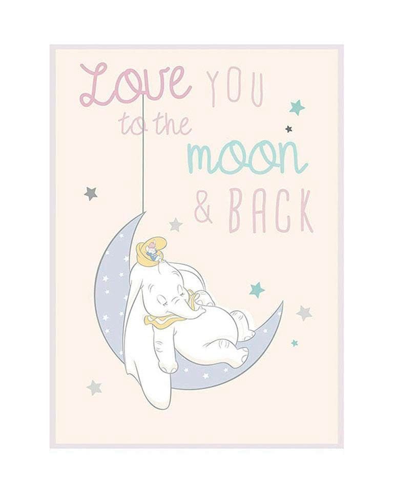 Poster »Dumbo Moon«, Disney, (1 St.), Kinderzimmer, Schlafzimmer, Wohnzimmer