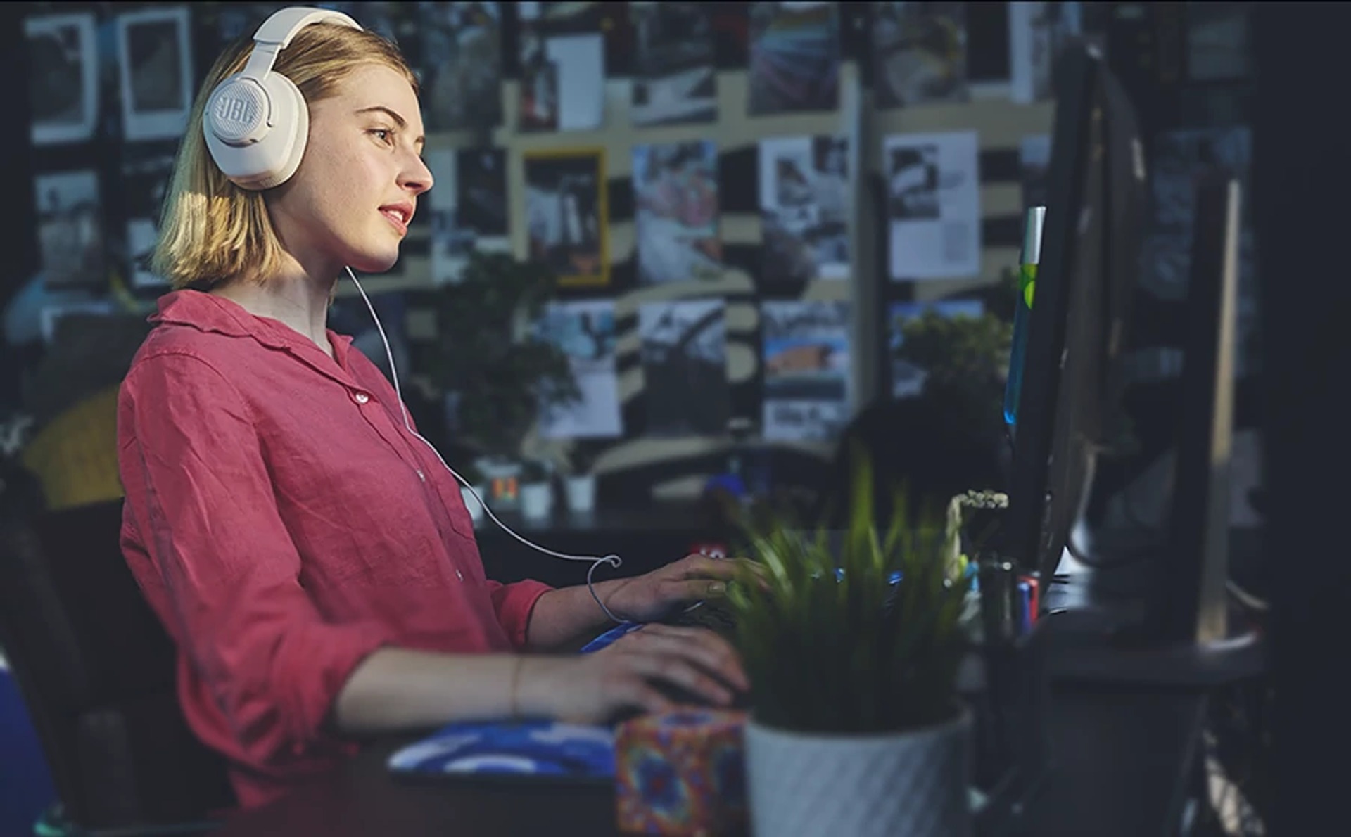 JBL Gaming-Headset »Quantum 100M2«, Mikrofon abnehmbar-Stummschaltung, JBL QuantumSOUND Signatur, abnehmbares Mikrofon mit Stummschaltung