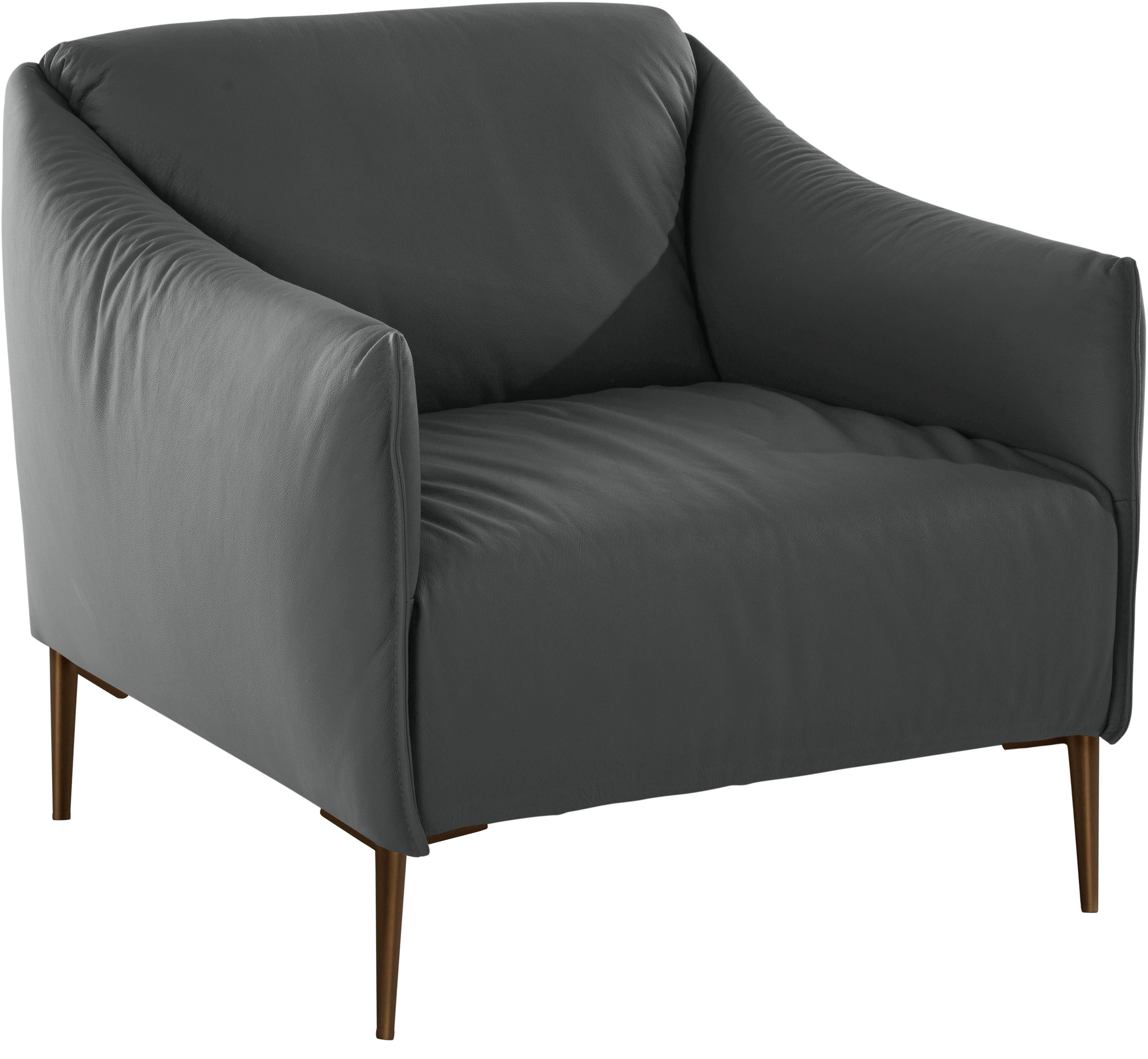 W.SCHILLIG Cocktailsessel »sally« mit Metallfüßen in Bronze pulverbeschichtet