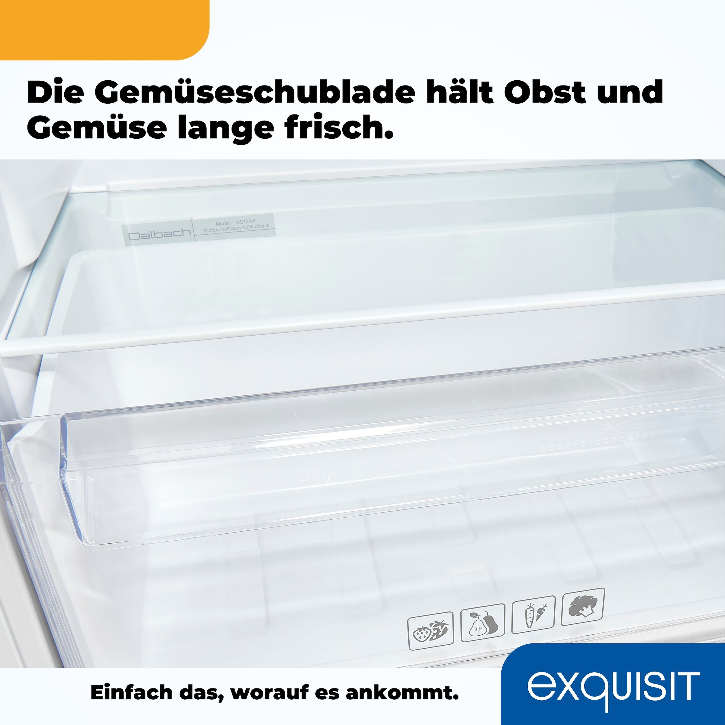 exquisit Einbaukühlschrank »EKS201-V-E-O040E«, Tür Alarm