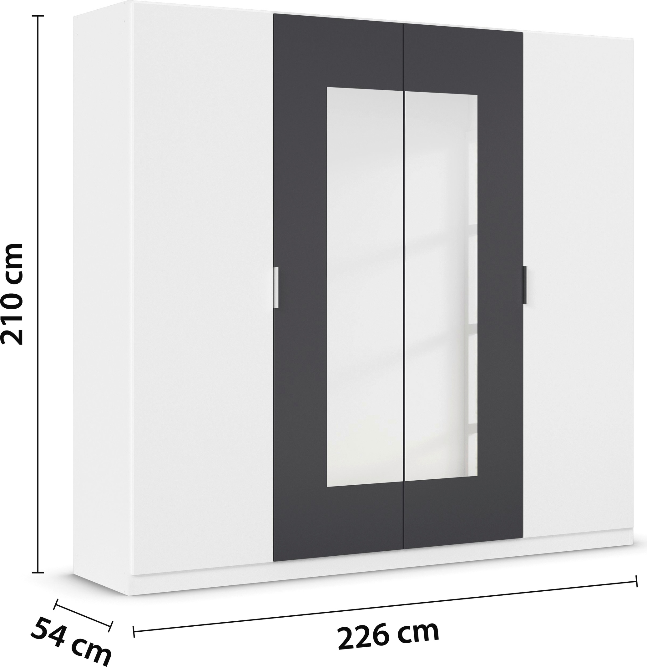 rauch Schlafzimmer-Set »Monza«, mit Drehtürenschrank Breite 226 cm, Bettanlage in 2 Breiten