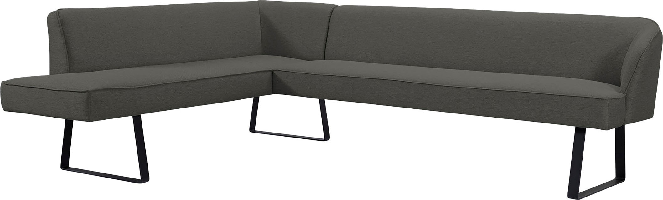 exxpo - sofa fashion Eckbank »Americano« mit Keder und Metallfüßen, Bezug in verschiedenen Qualitäten