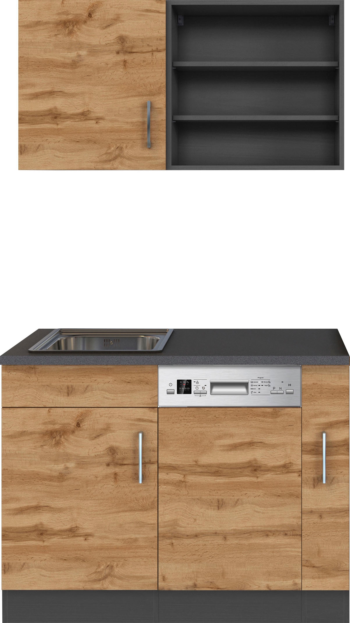 KOCHSTATION Pantryküche »KS-Mali«, Breite 110 cm, mit E-Geräten